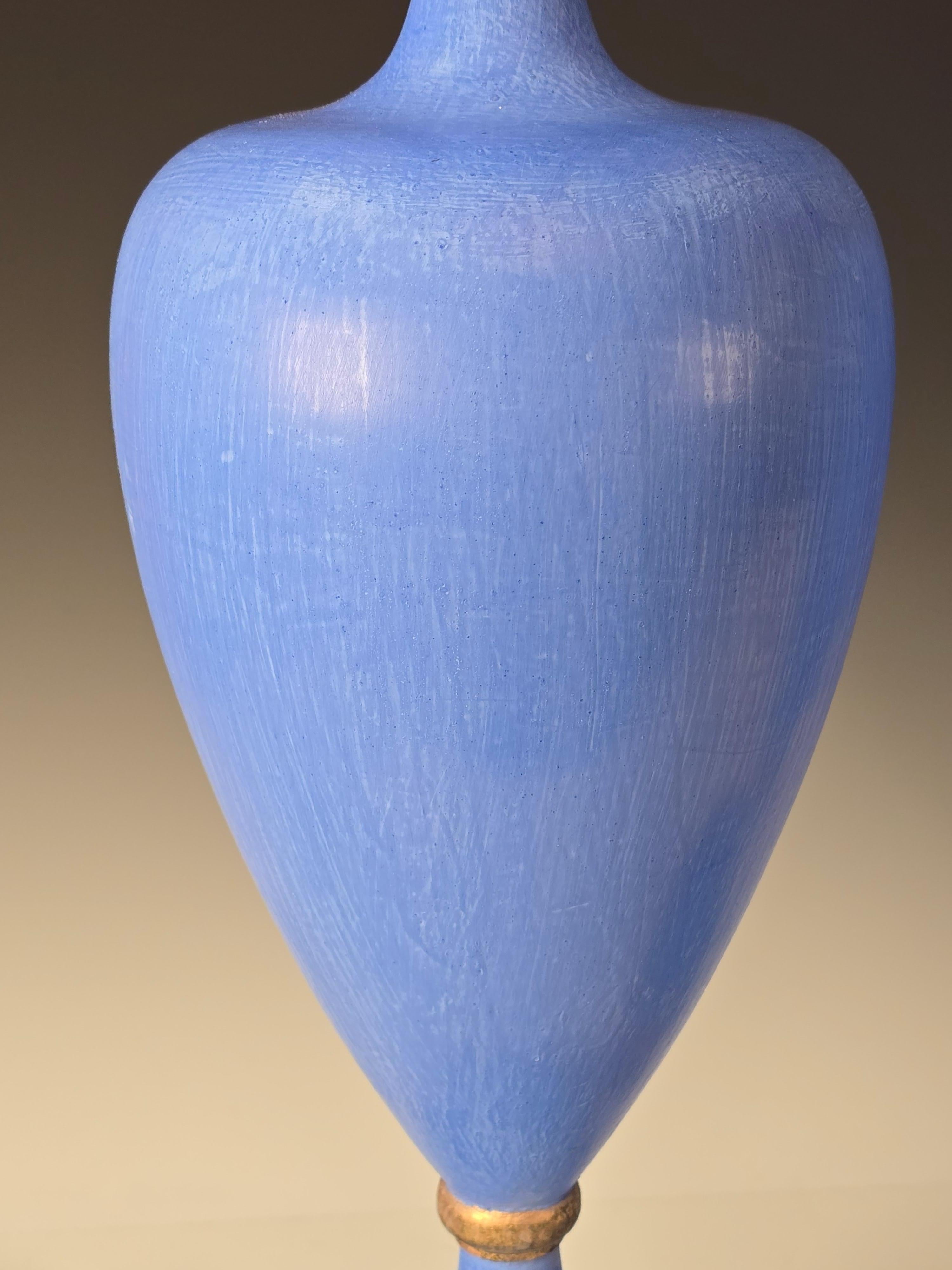 Pareja de lámparas venecianas azul lapislázuli Italiano en venta