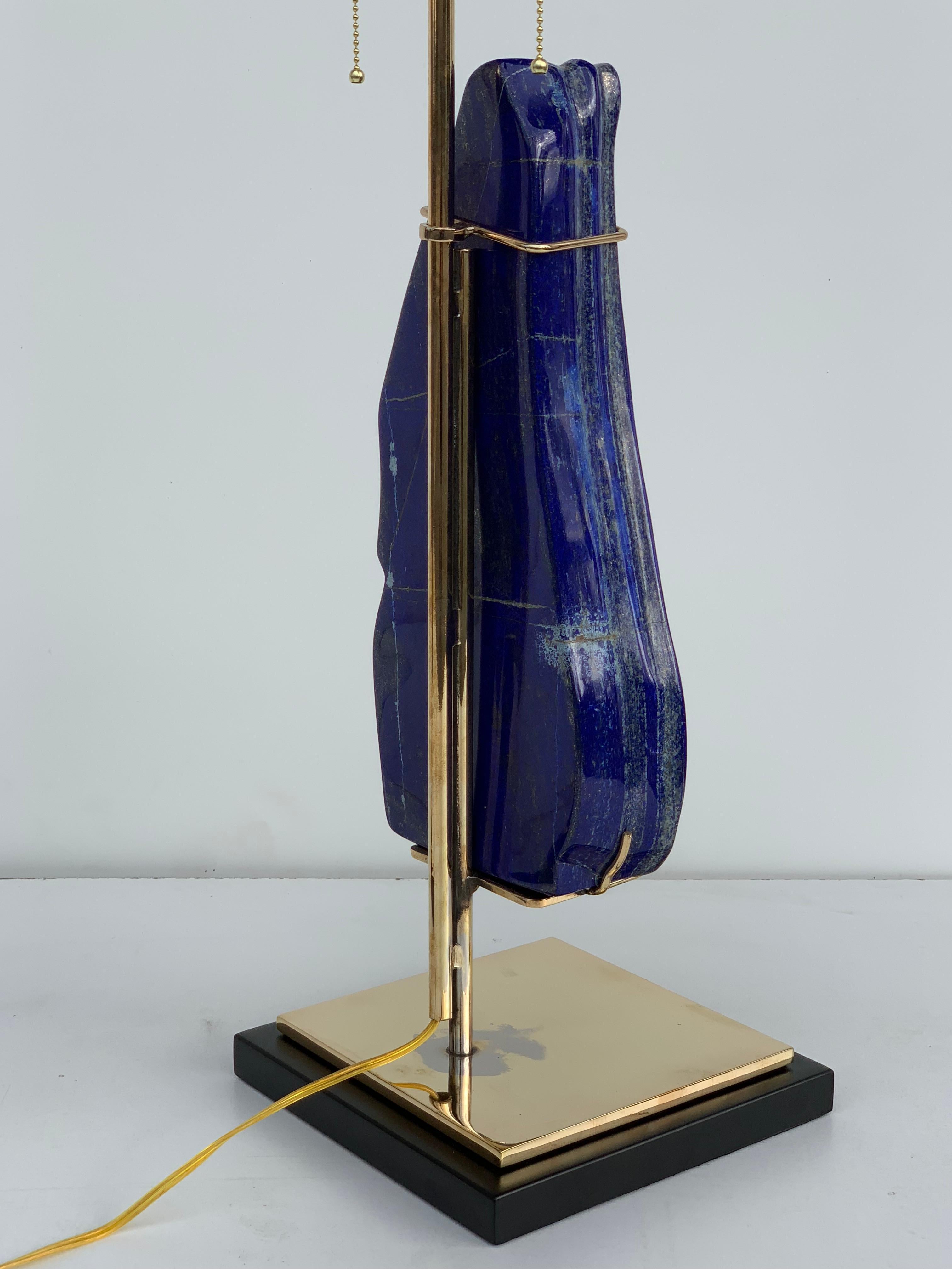 Pair of Lapis Lazuli Lamps 4
