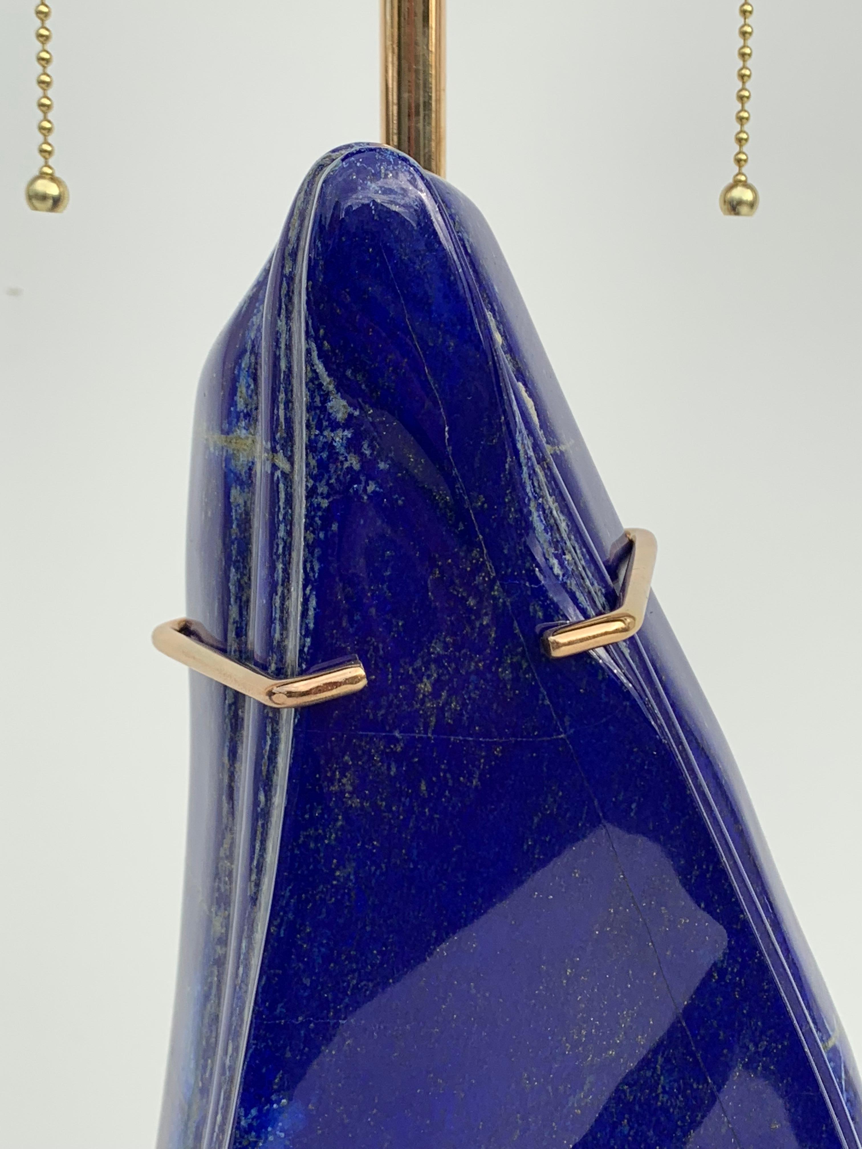 Pair of Lapis Lazuli Lamps 1