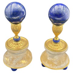 Pair of Lapis Lazuli Spheres .