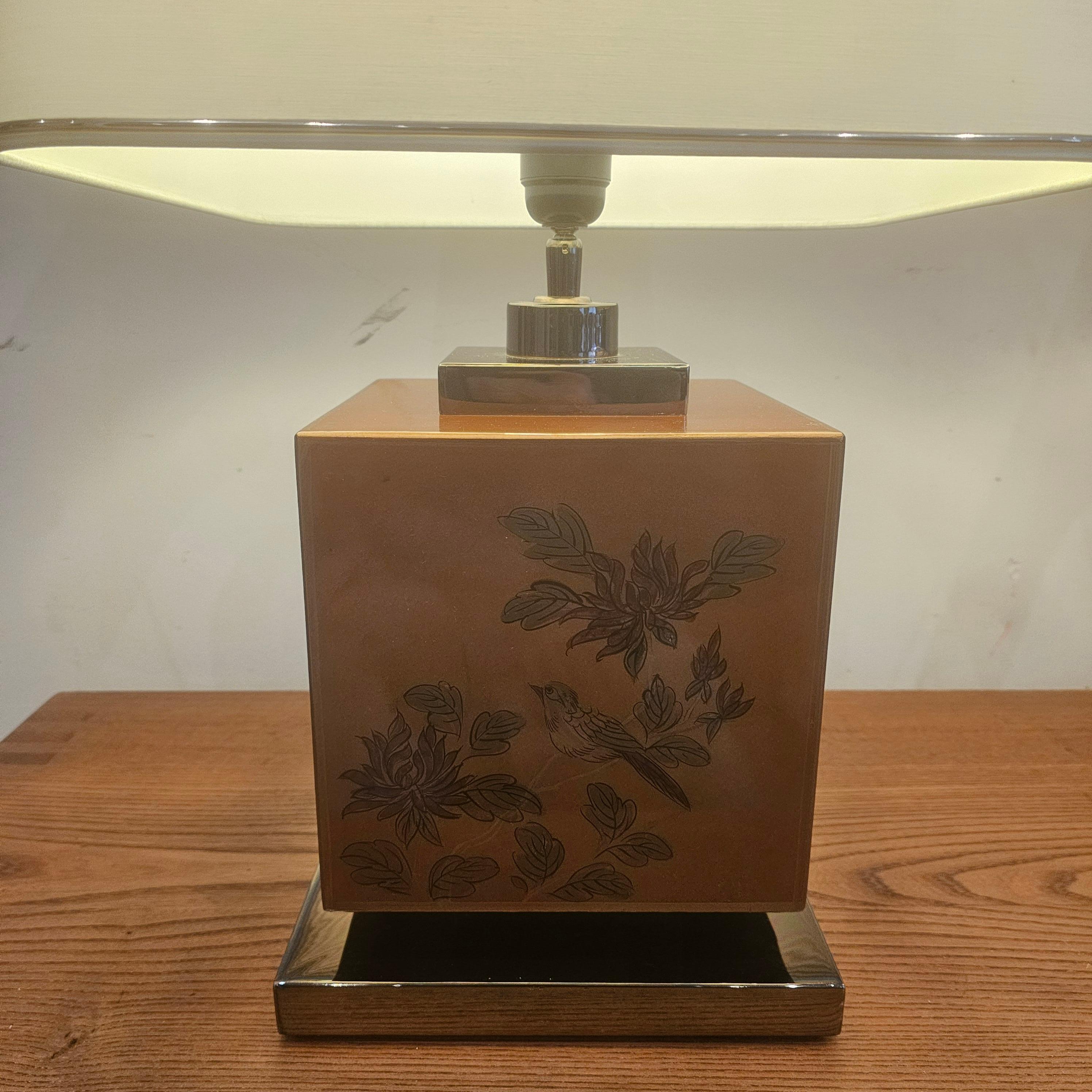 Pareja de Lámparas Laqueadas Estilo Chinoiserie Años 70, Francia Francés en venta