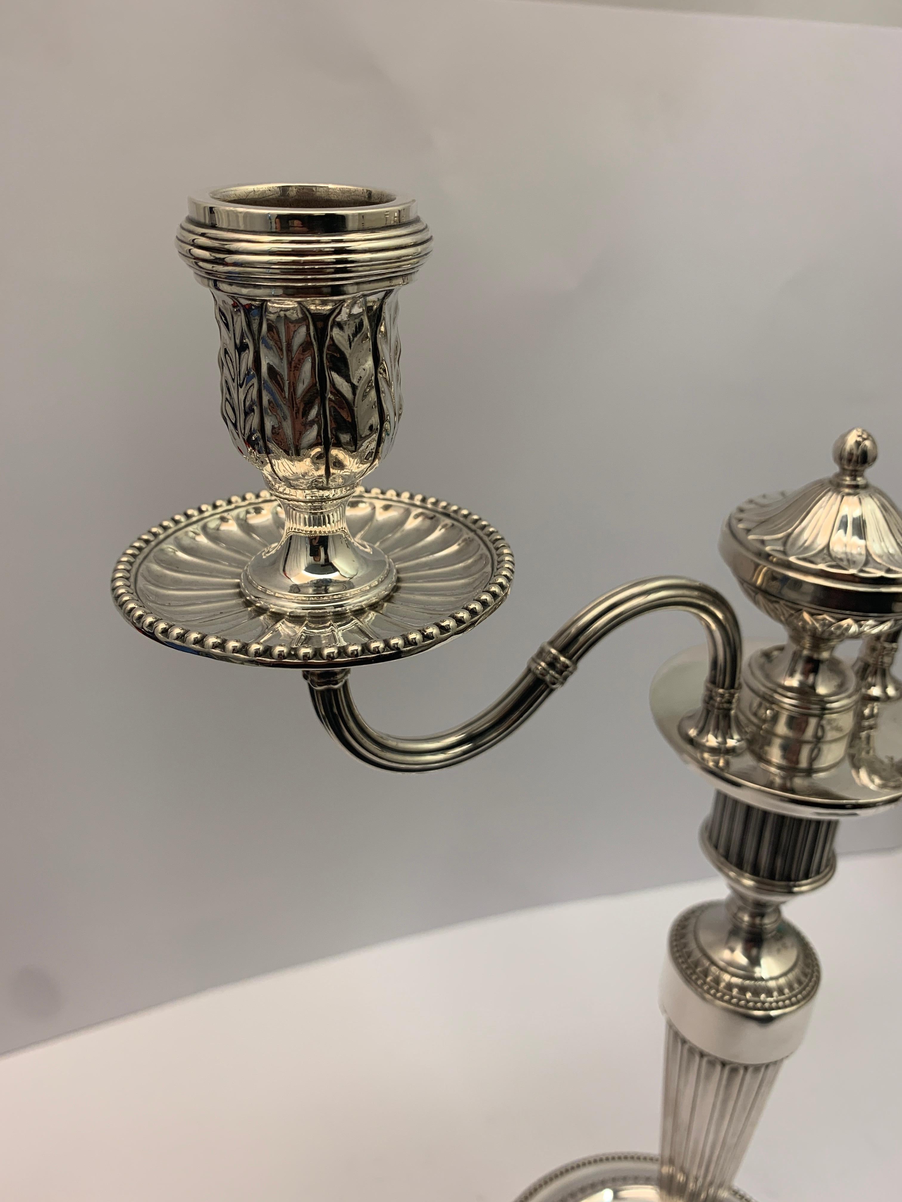 Pair of Large 18th century Silver Candlesticks  In Good Condition For Sale In London, London