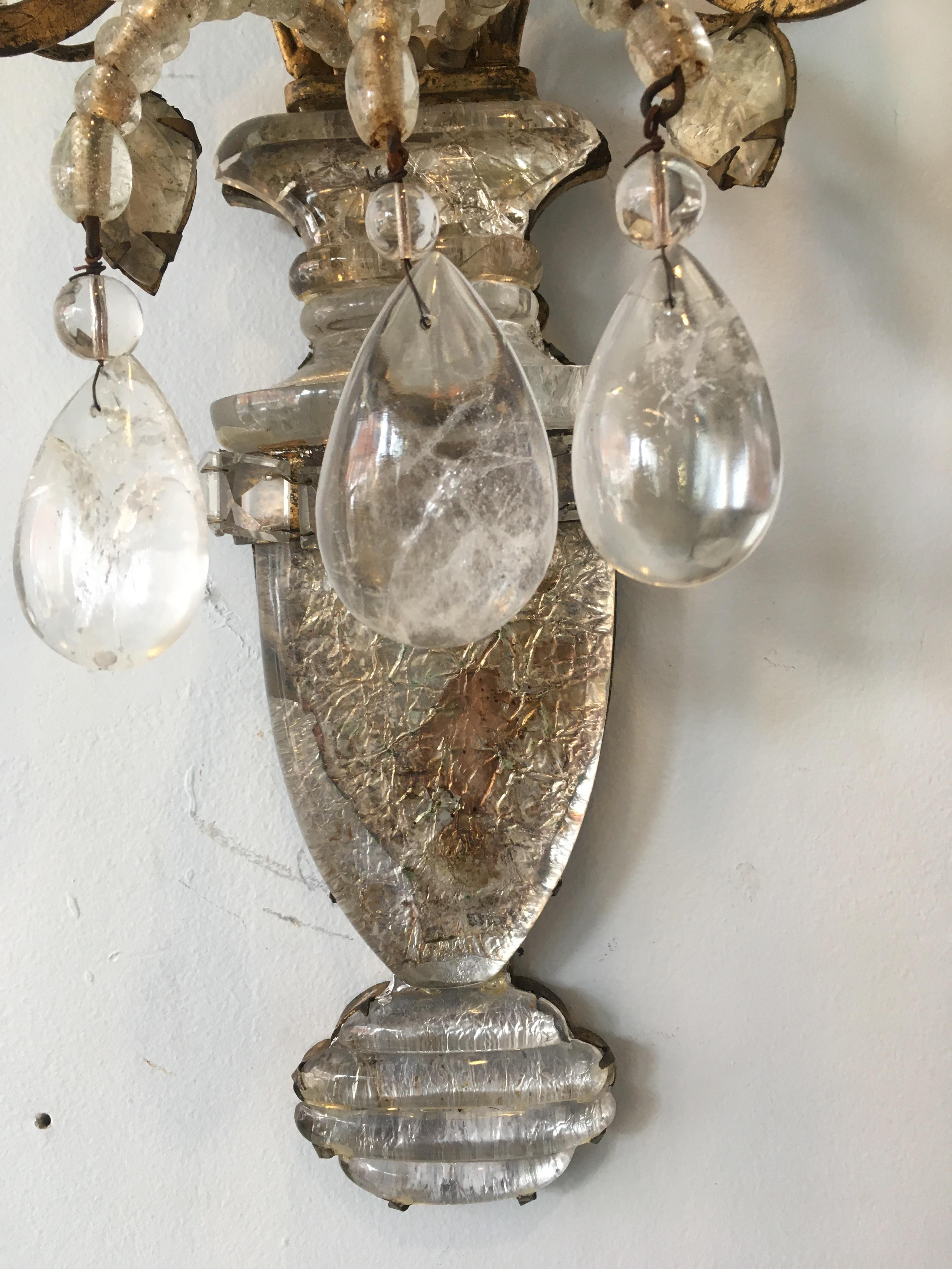 Pair of  Large 1930s Bagues Floral Sconces 2