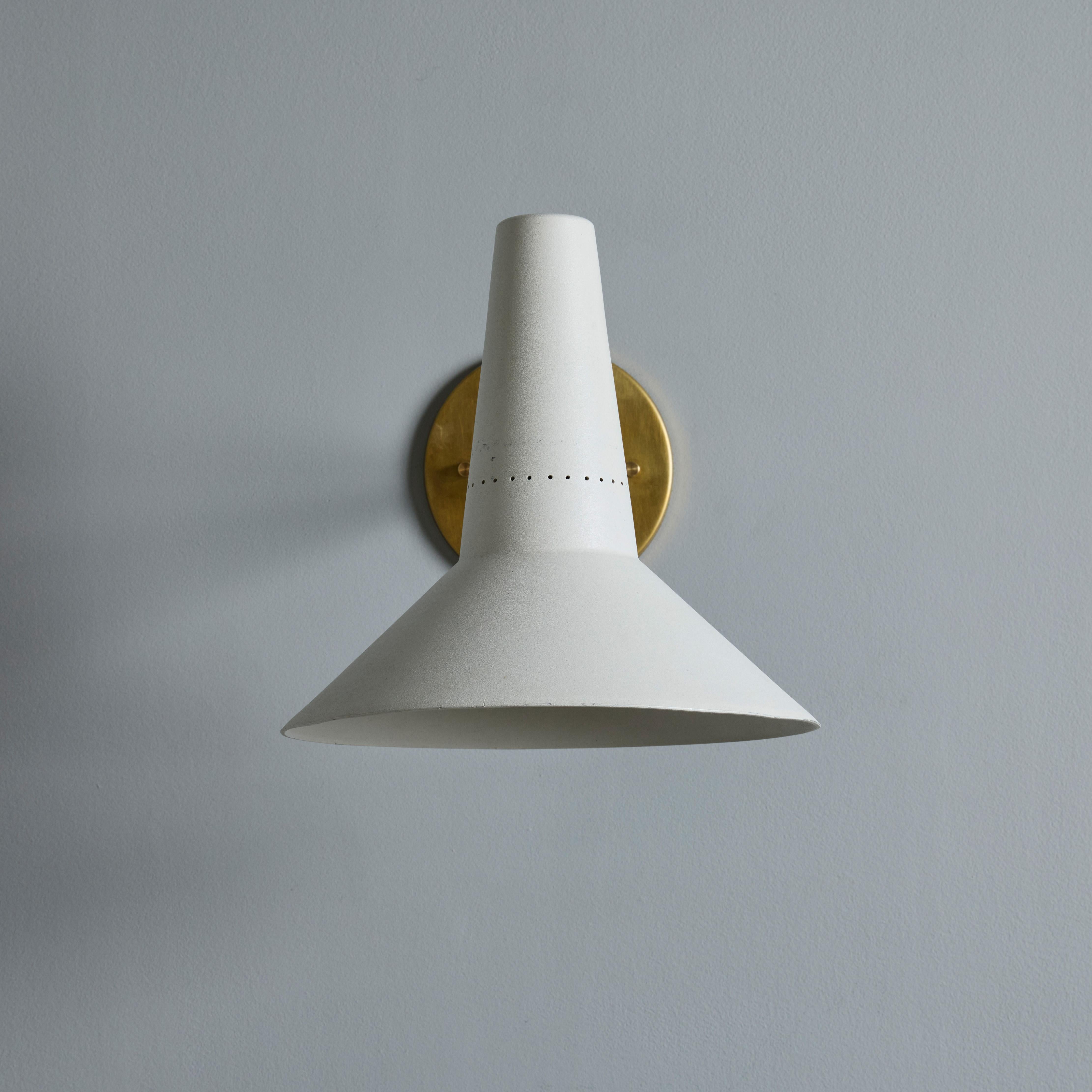 Italian Pair of Large 1950s Giuseppe Ostuni Articulating Arm Sconces for O-Luce For Sale