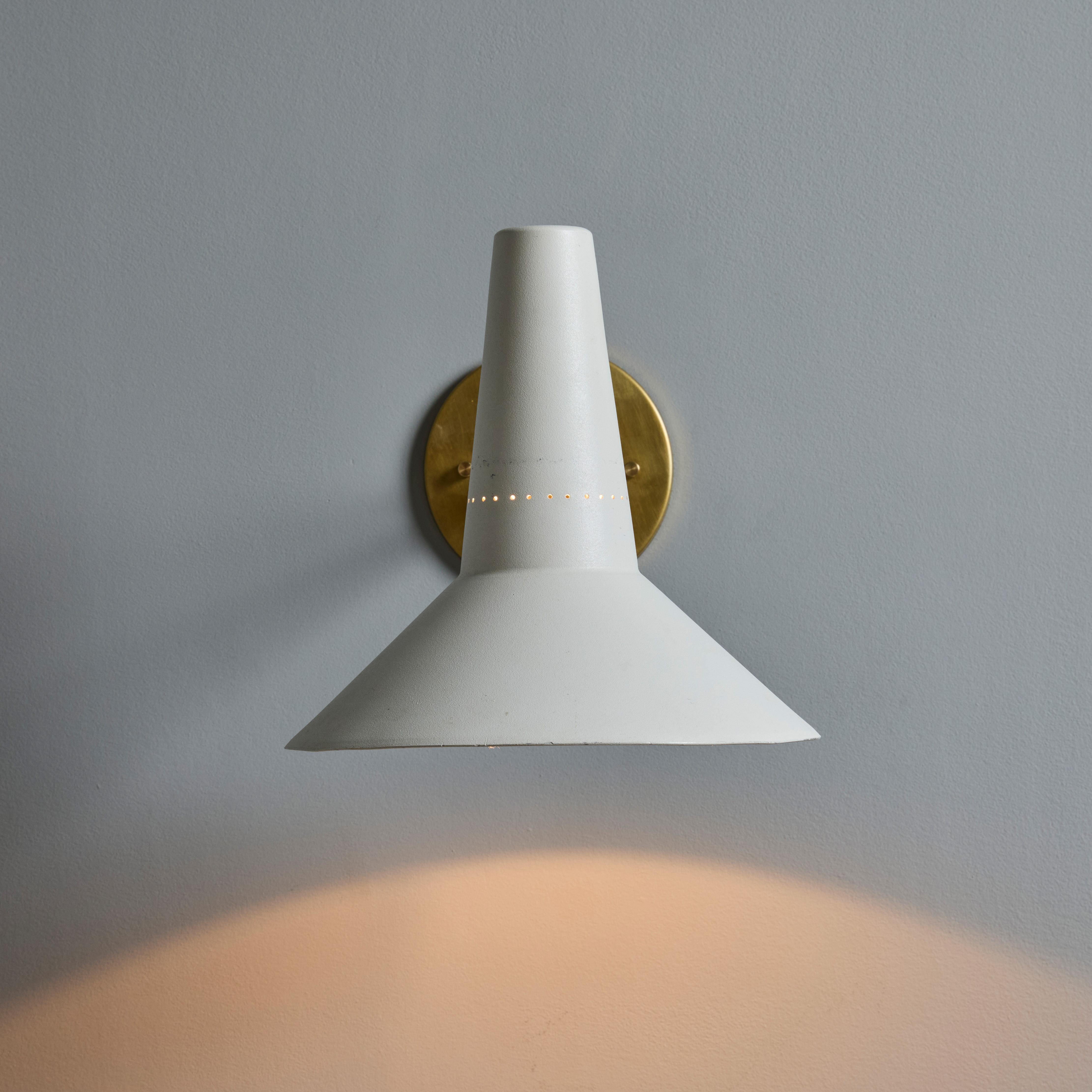 Metal Pair of Large 1950s Giuseppe Ostuni Articulating Arm Sconces for O-Luce For Sale