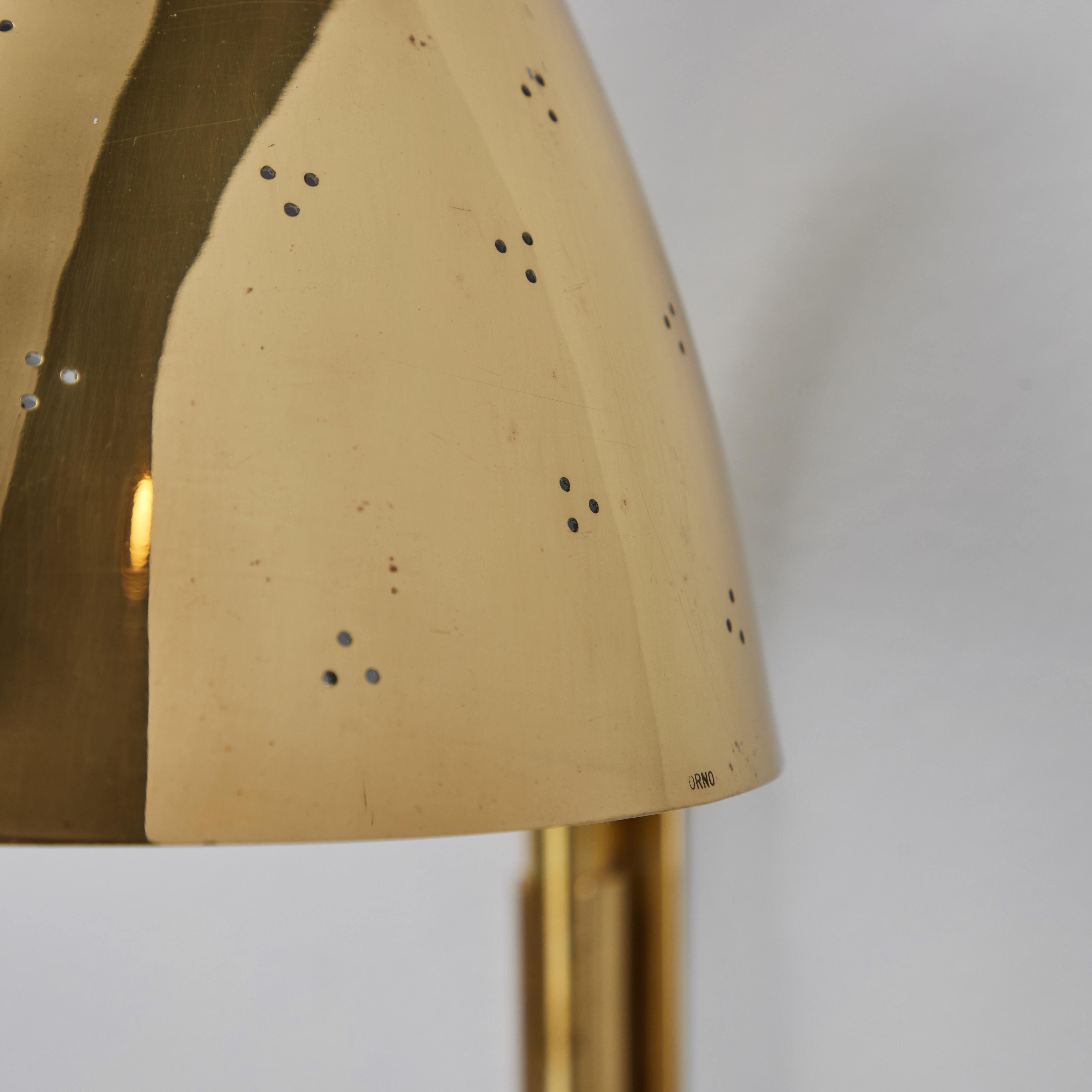 Mid-20th Century Pair of Large 1950s Lisa Johansson Pape #3055 Brass Wall Lamps for Stockmann
