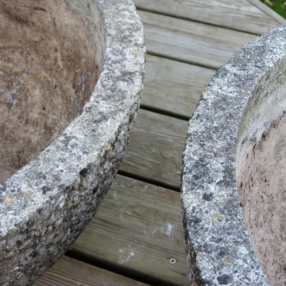 Pair of Large 1960s Concrete Aggregate Garden Planters In Good Condition In Stow on the Wold, GB