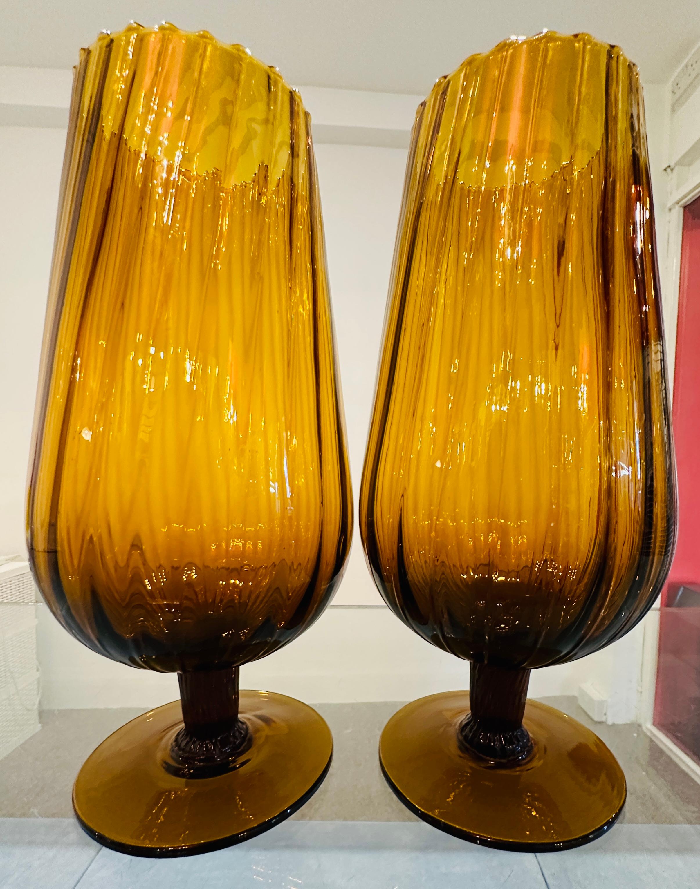 antique glass vases 1960