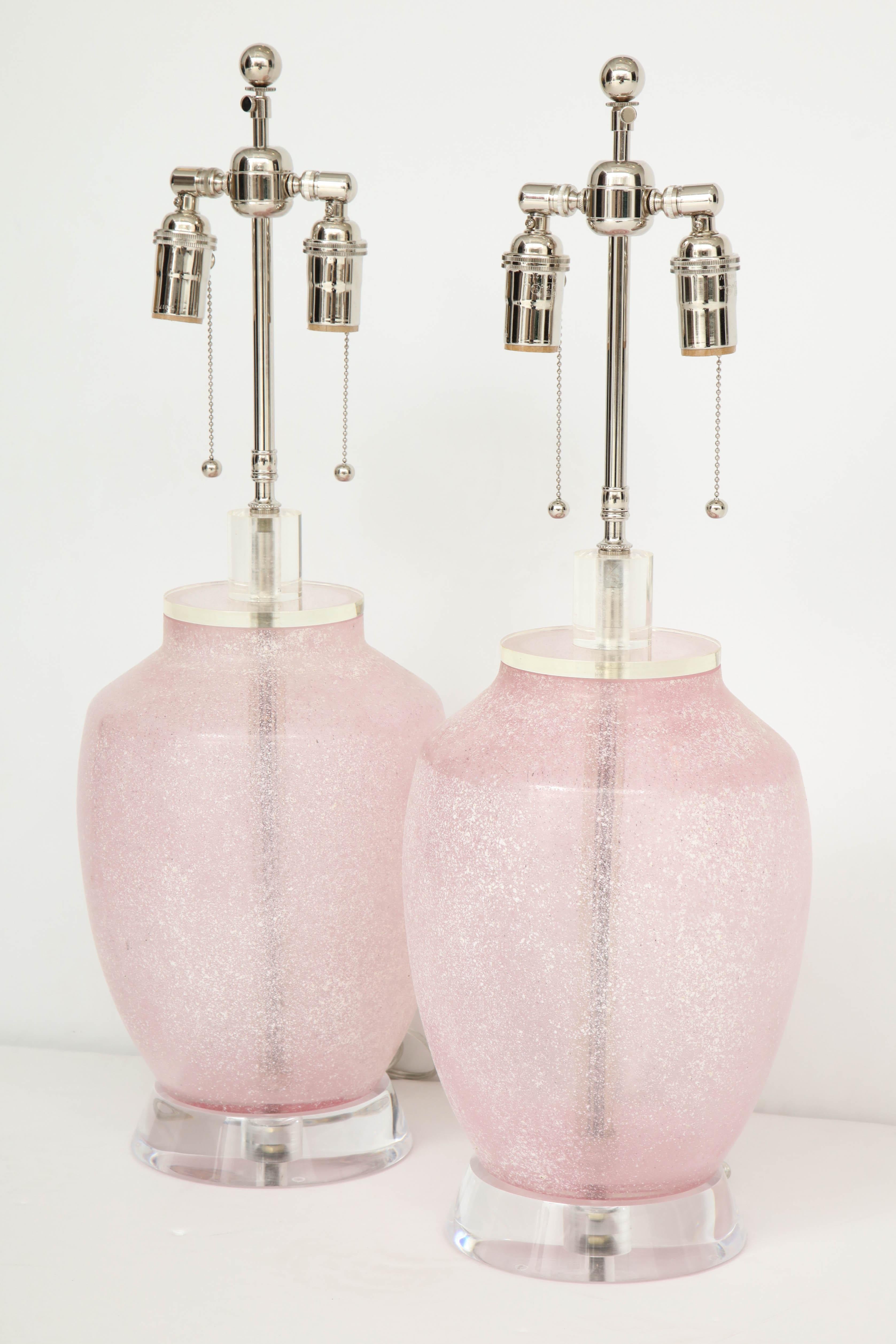Italian Pair of Large 1960s Lamps by Cenedese
