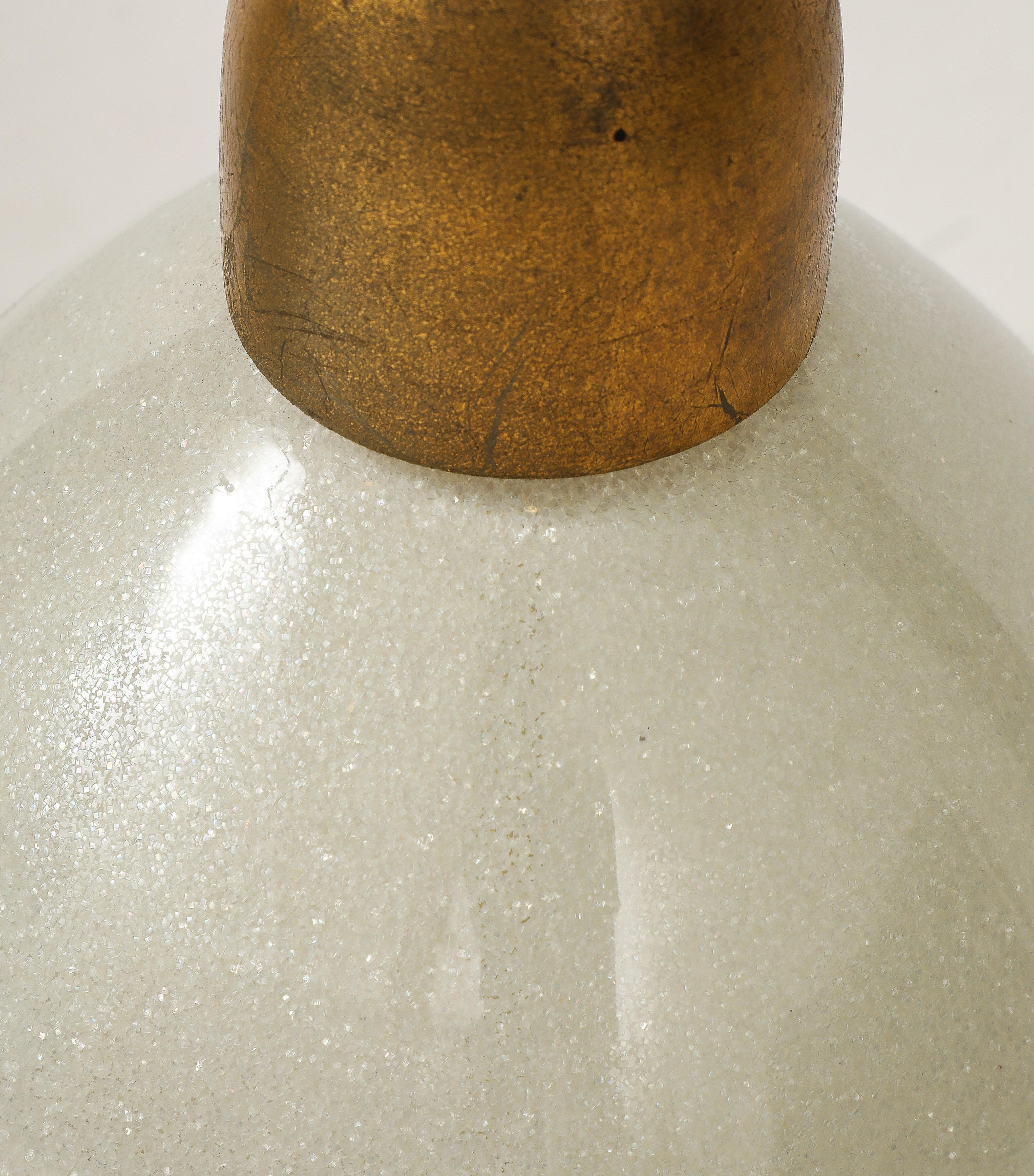 italien Paire de grandes lampes en verre de Murano des années 1960 par Marble Lamp Company en vente