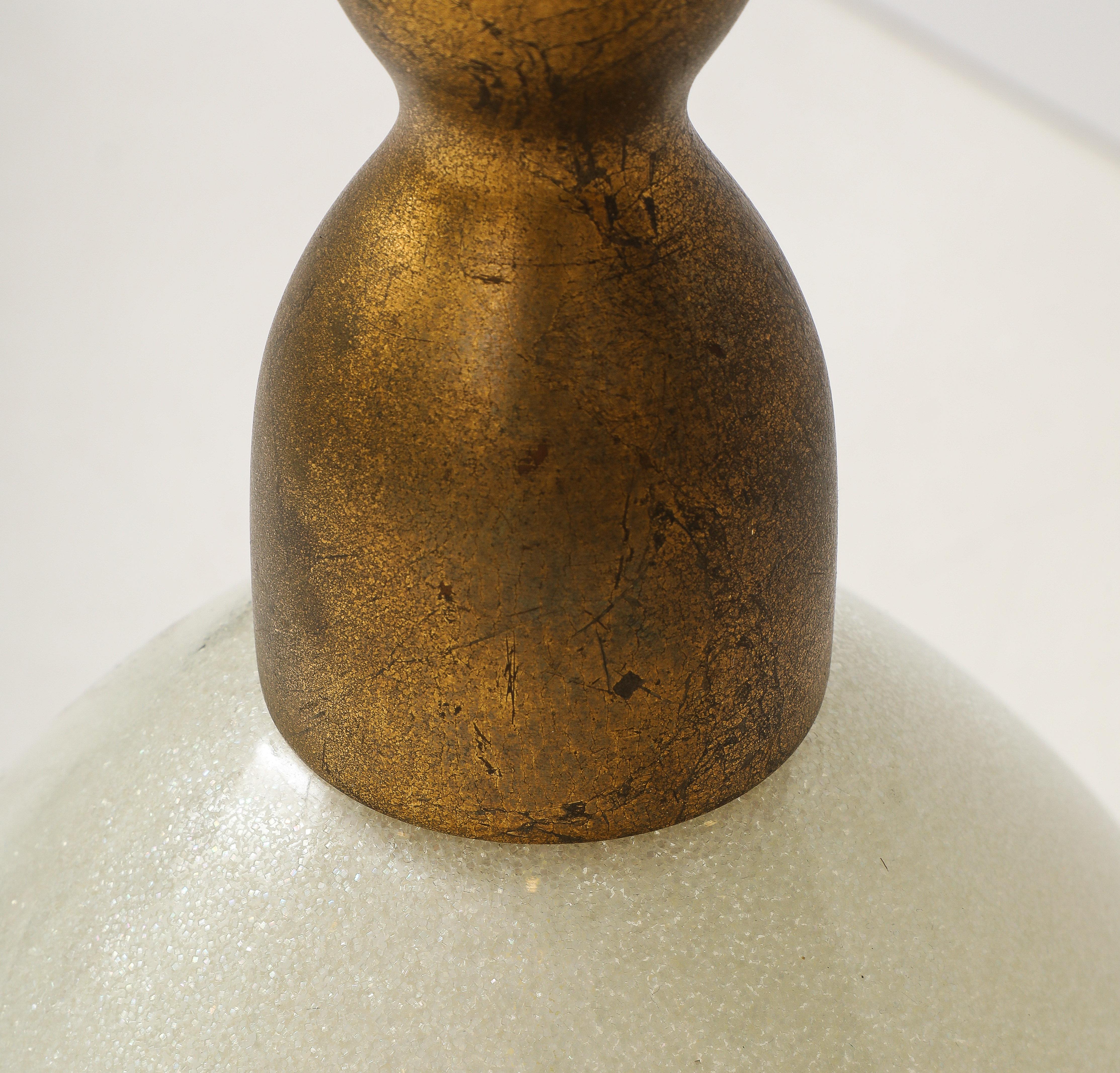 Paire de grandes lampes en verre de Murano des années 1960 par Marble Lamp Company Excellent état - En vente à New York, NY
