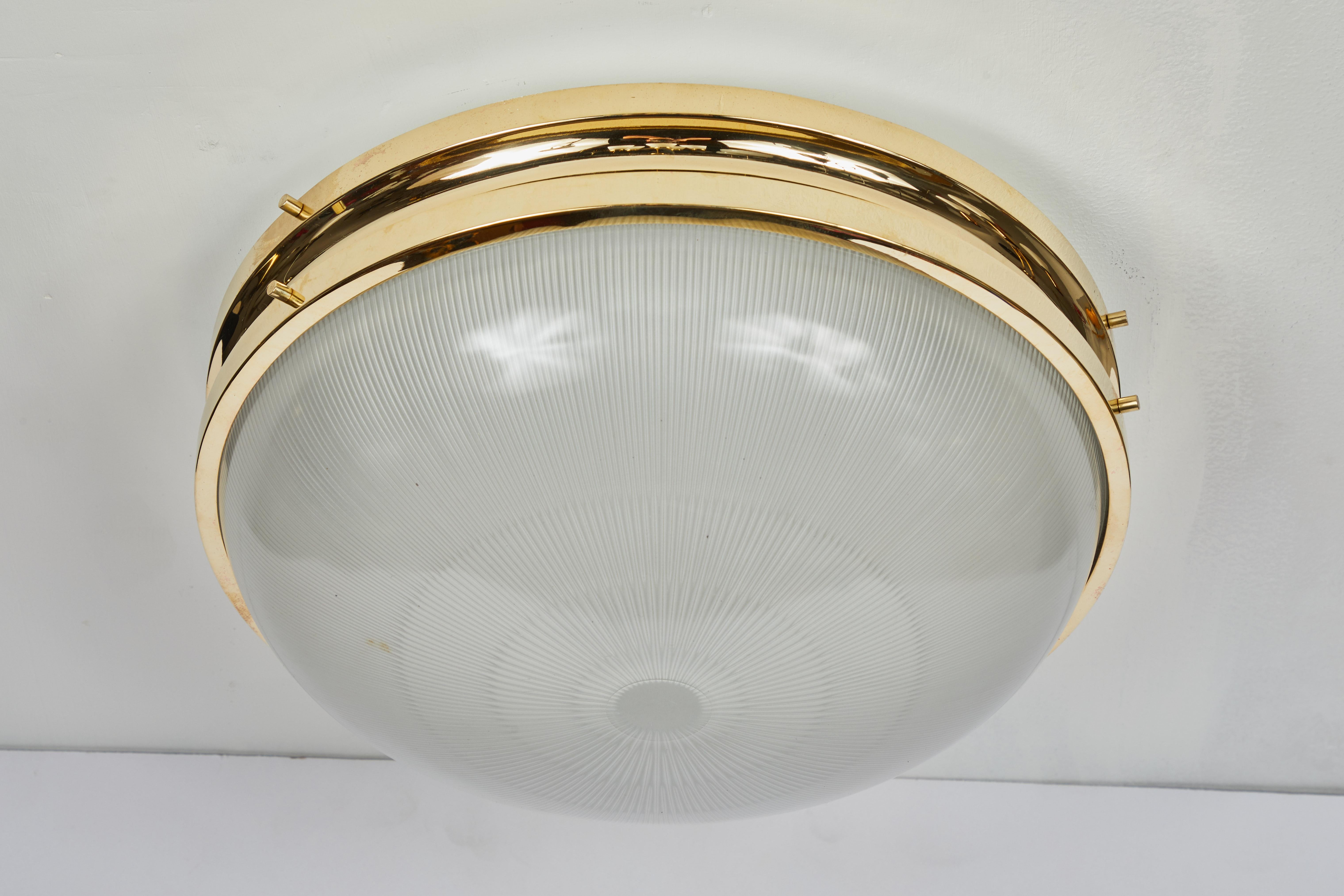 Pair of Large 1960s Sergio Mazza Brass 'Sigma' Lamps for Artemide 1
