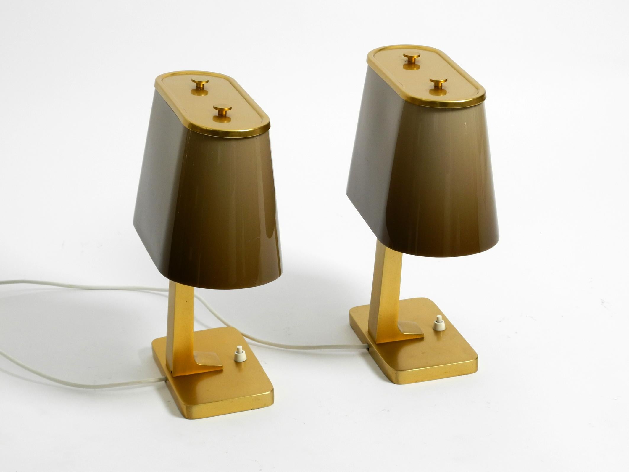 Pair of Large 1960s Space Age Table Lamps with Plastic Shades from Italy 10