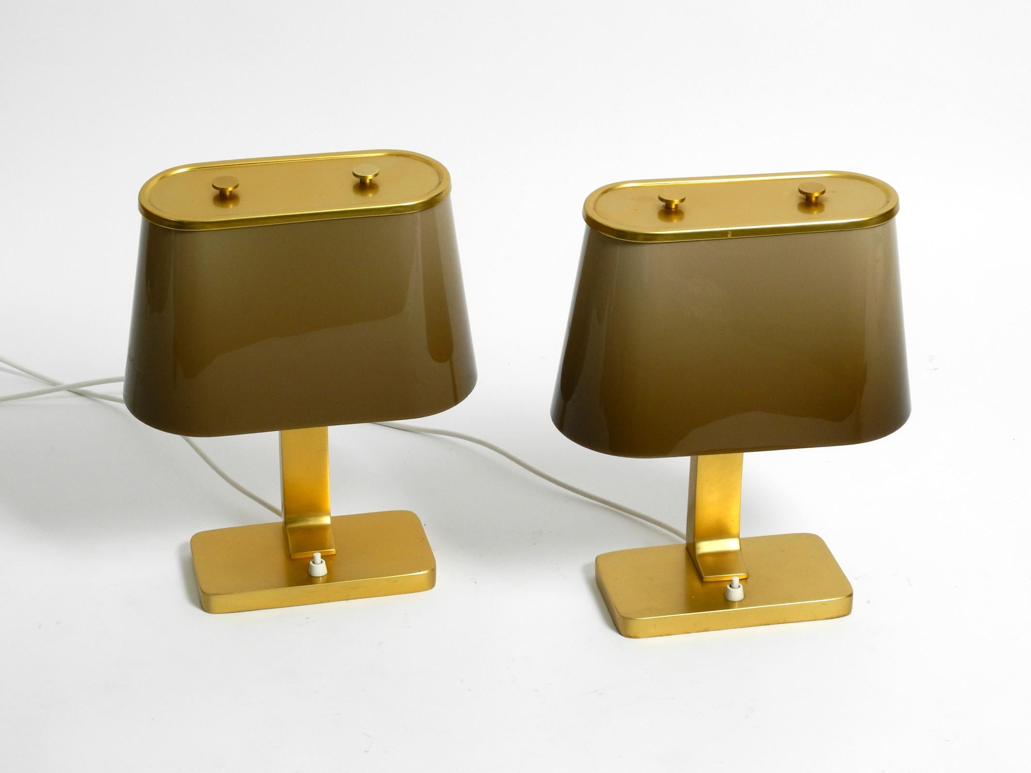 Pair of Large 1960s Space Age Table Lamps with Plastic Shades from Italy 11