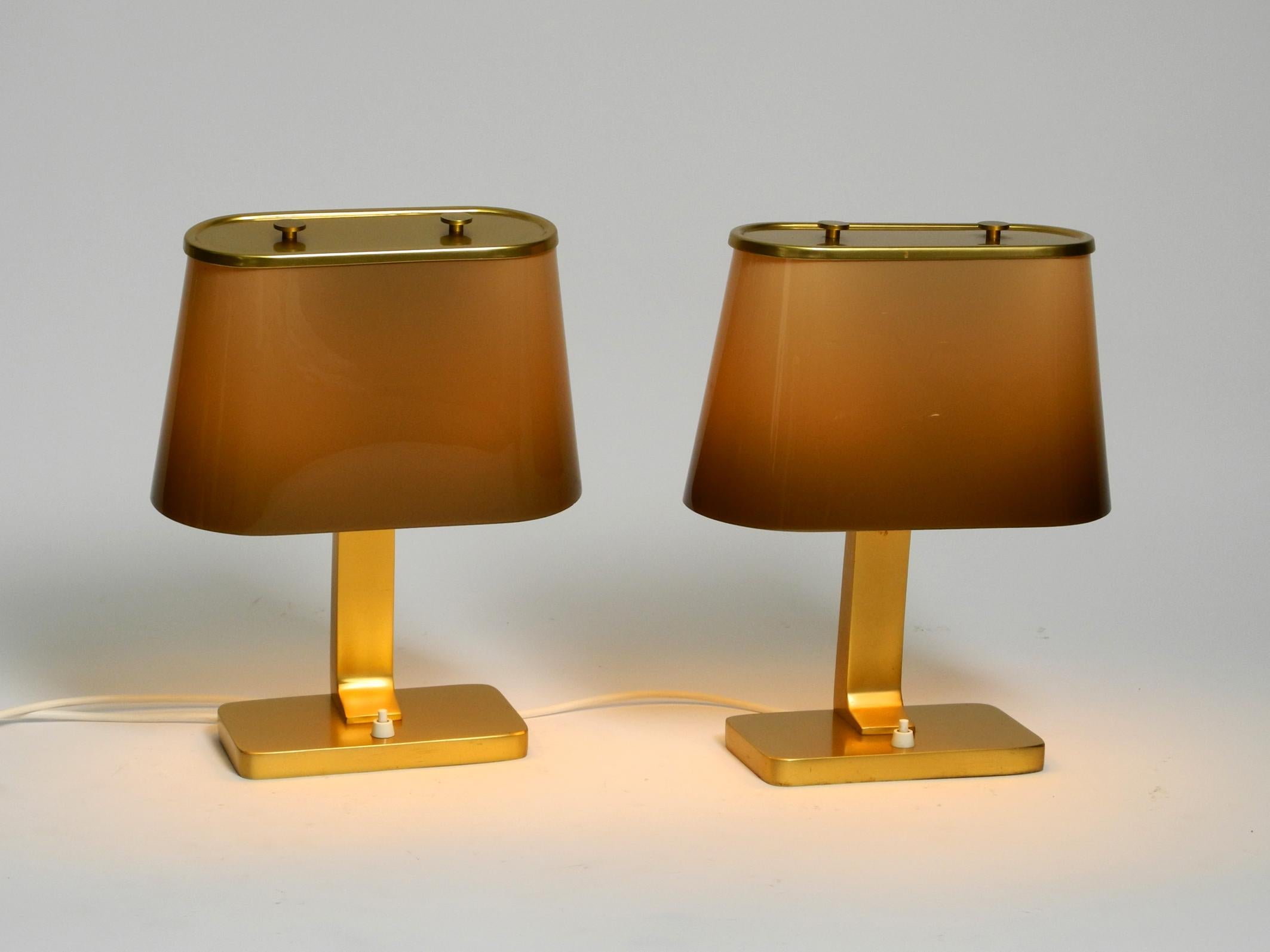 Pair of Large 1960s Space Age Table Lamps with Plastic Shades from Italy 13