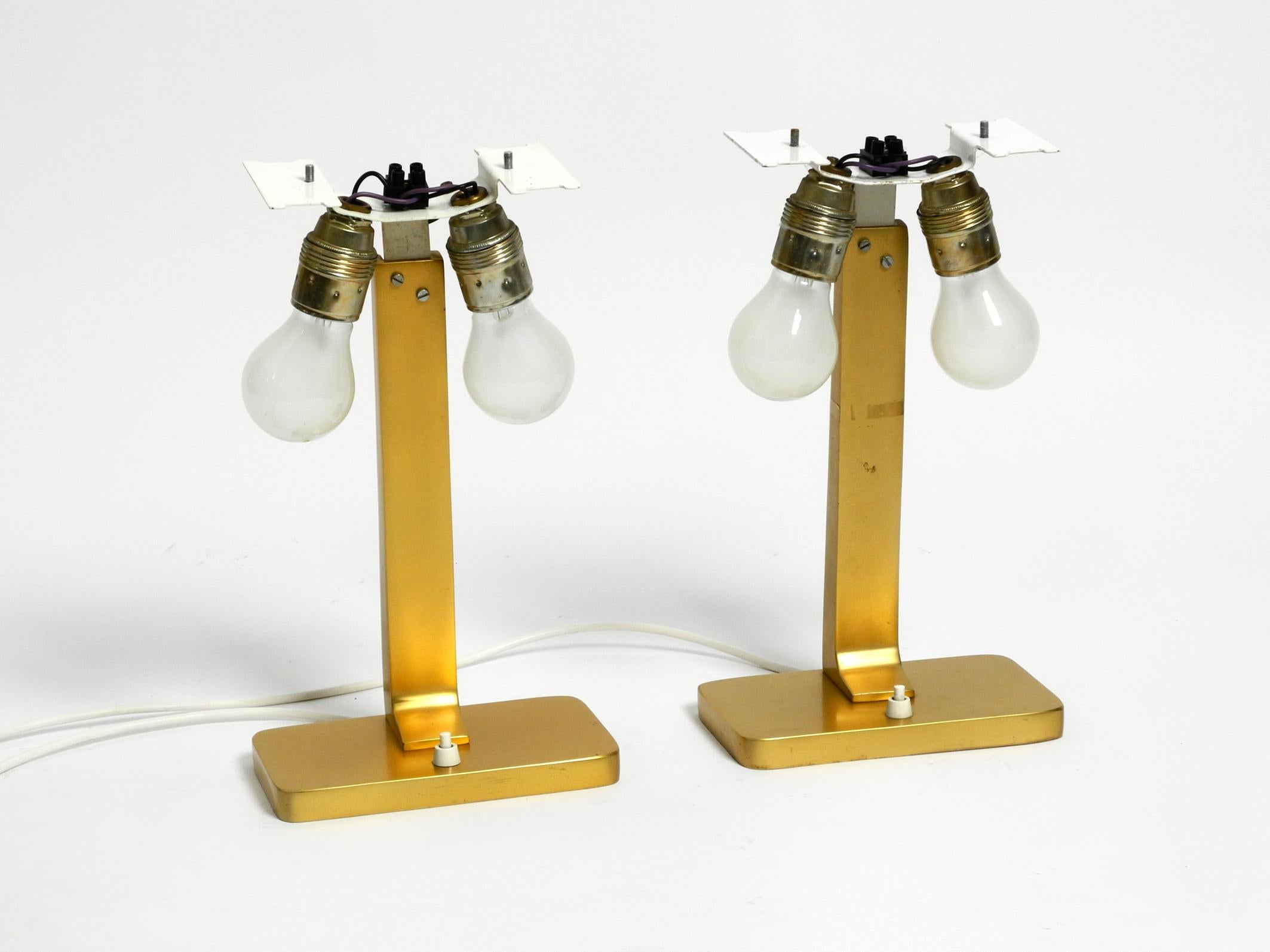 Pair of Large 1960s Space Age Table Lamps with Plastic Shades from Italy 2