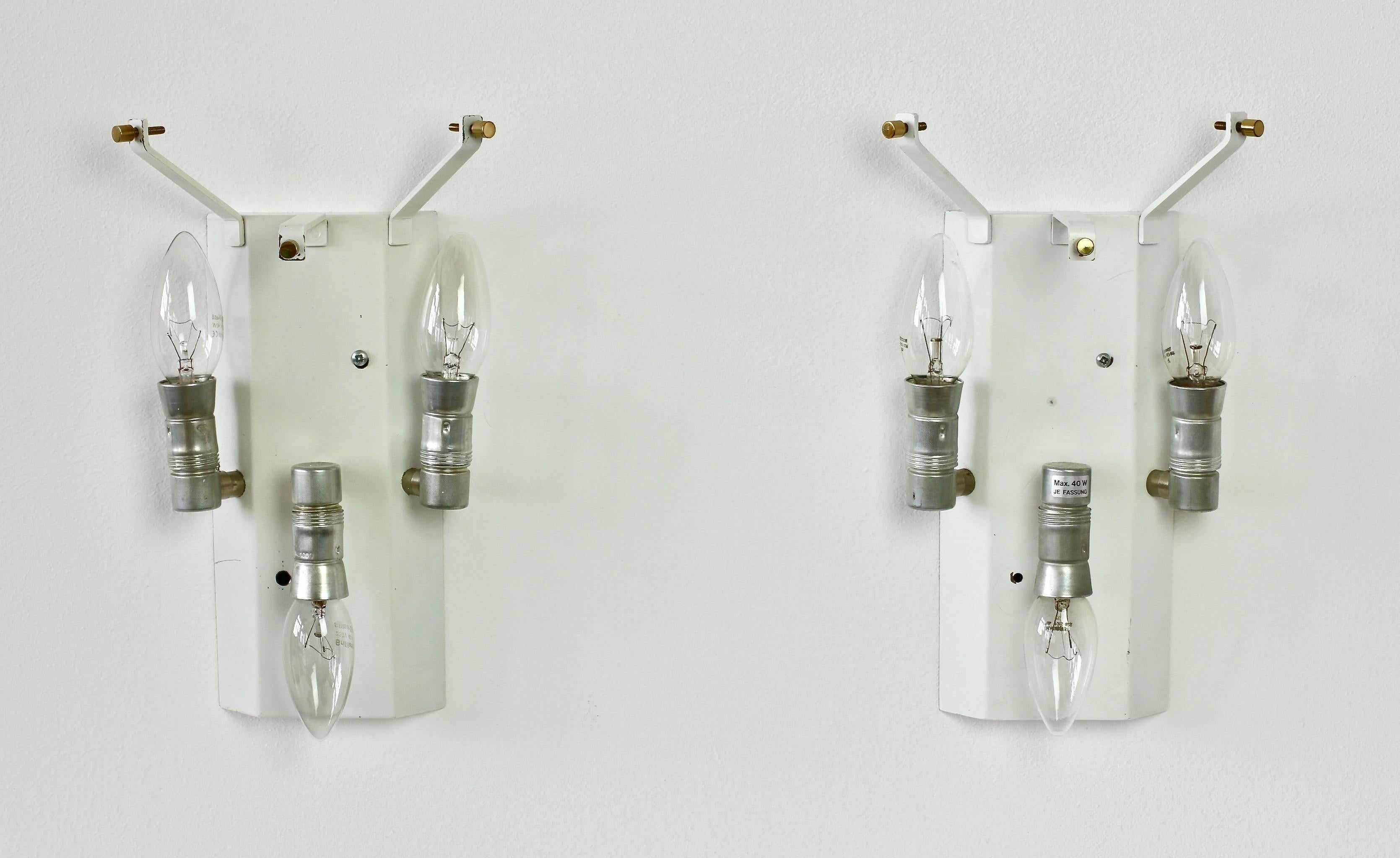 Pair of Large 1970s Kalmar 'Citrus' Mazzega Textured Glass Wall Lights / Sconces 12