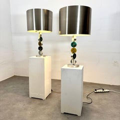 Pair of Large 1970's metal table lamps by Nanny Still for RAAK the Netherlands.