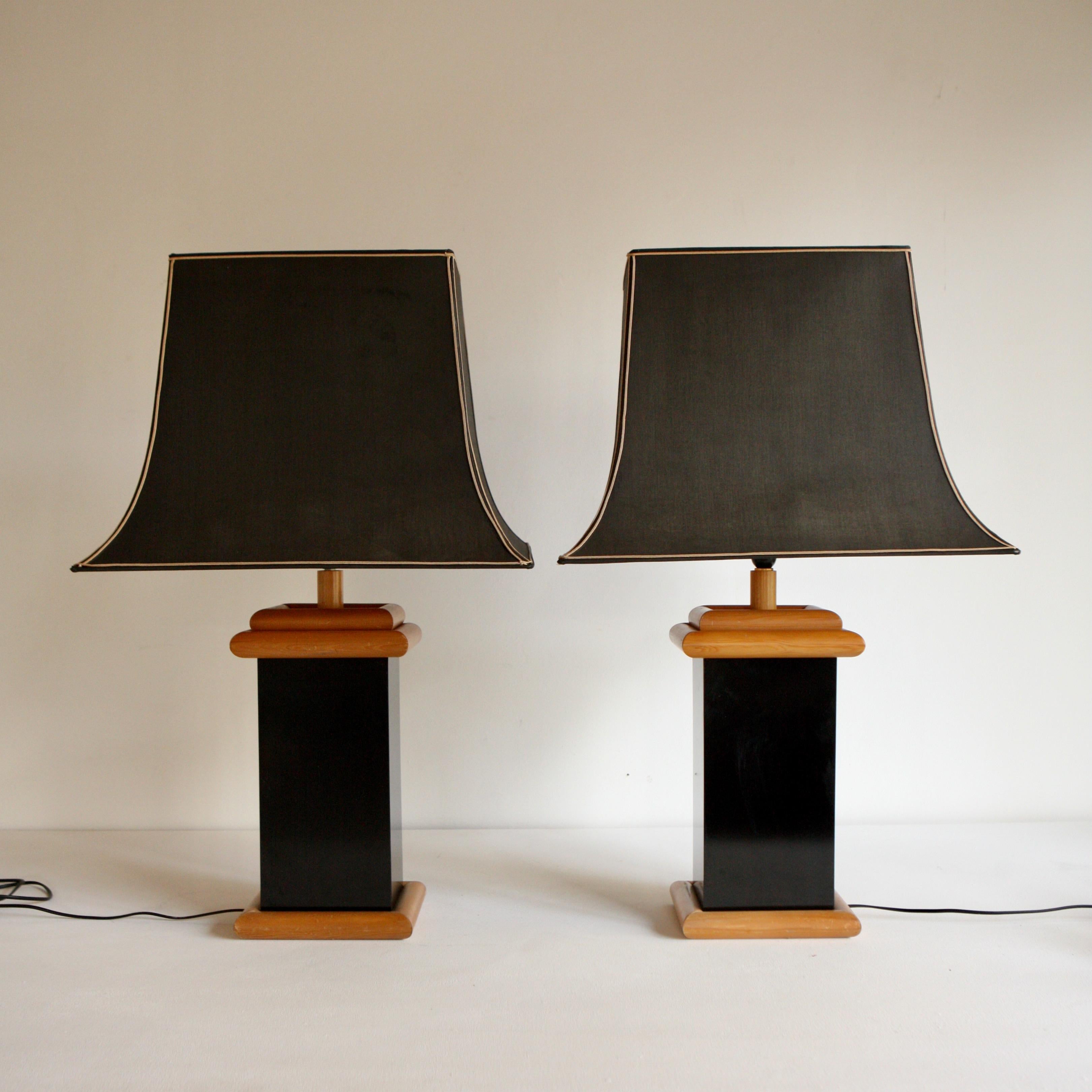 Pair of Large 1970's Table Lamps For Sale at 1stDibs