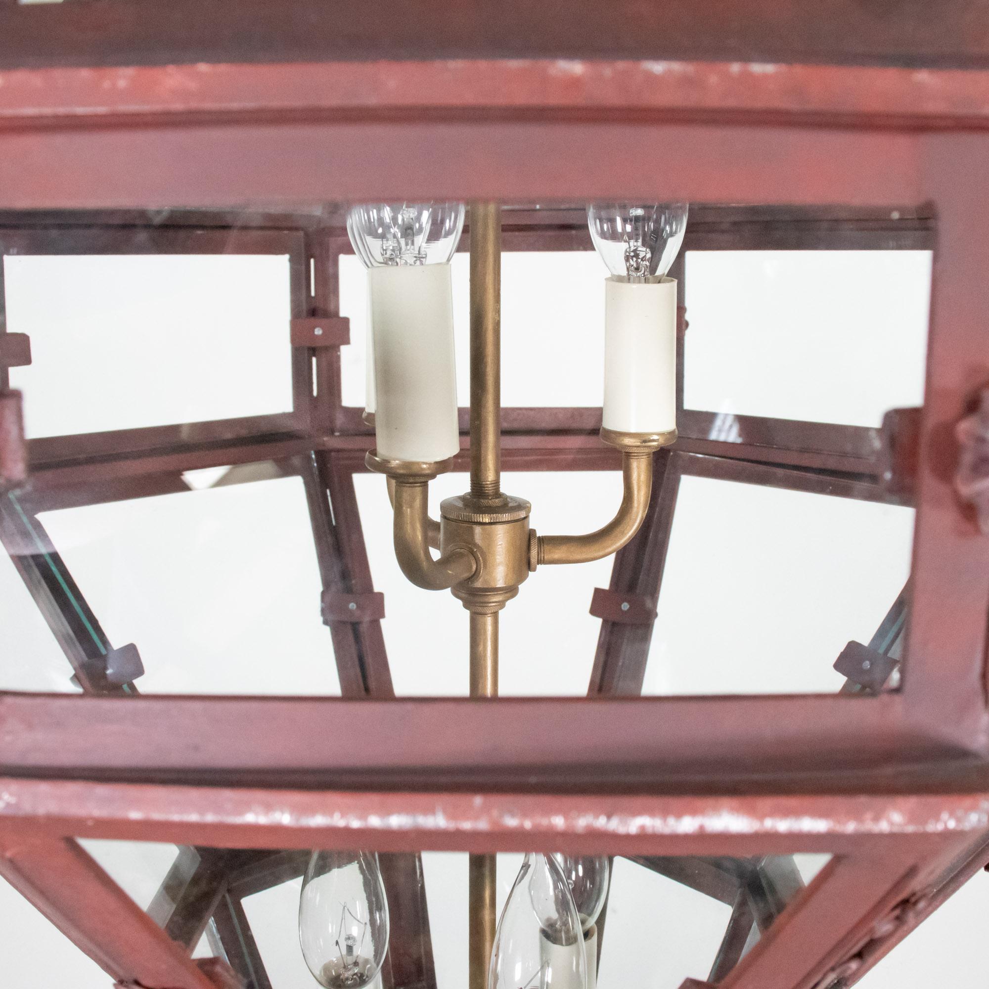 Pair of Large 19th/20th Century French Louis XVI Style Hand Wrought Lanterns For Sale 6