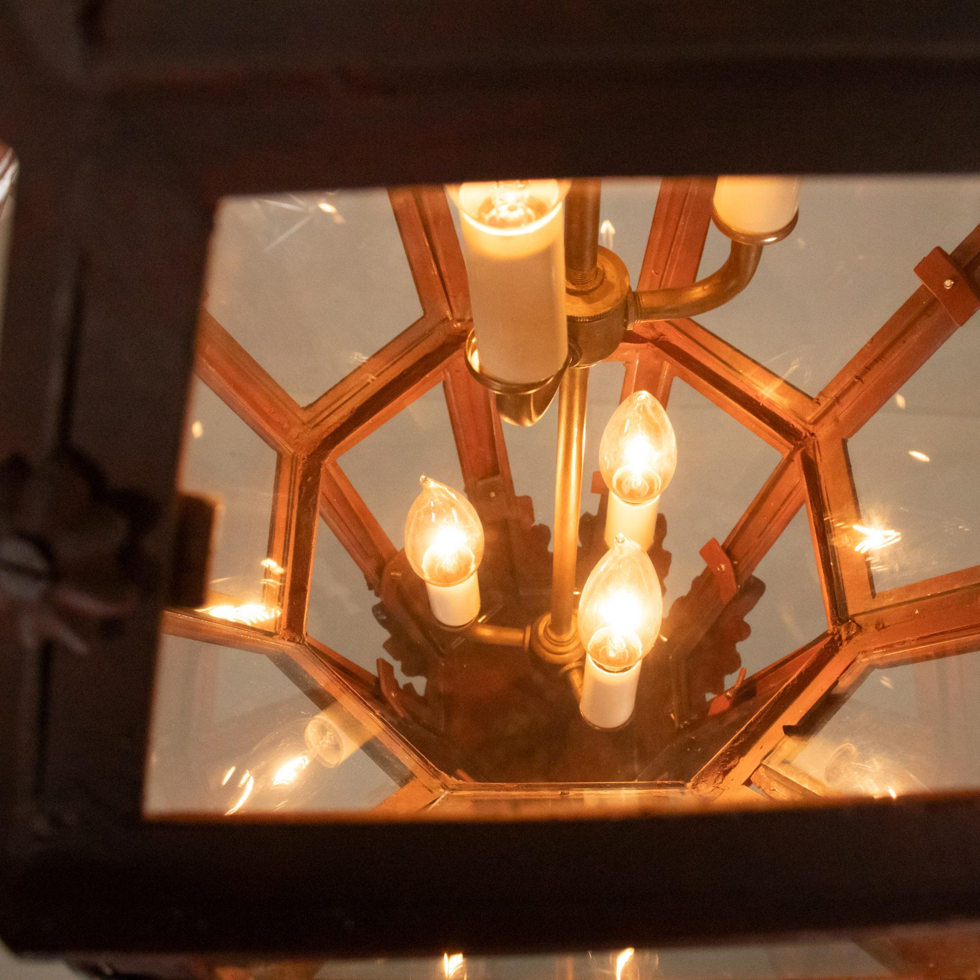 Pair of Large 19th/20th Century French Louis XVI Style Hand Wrought Lanterns For Sale 7