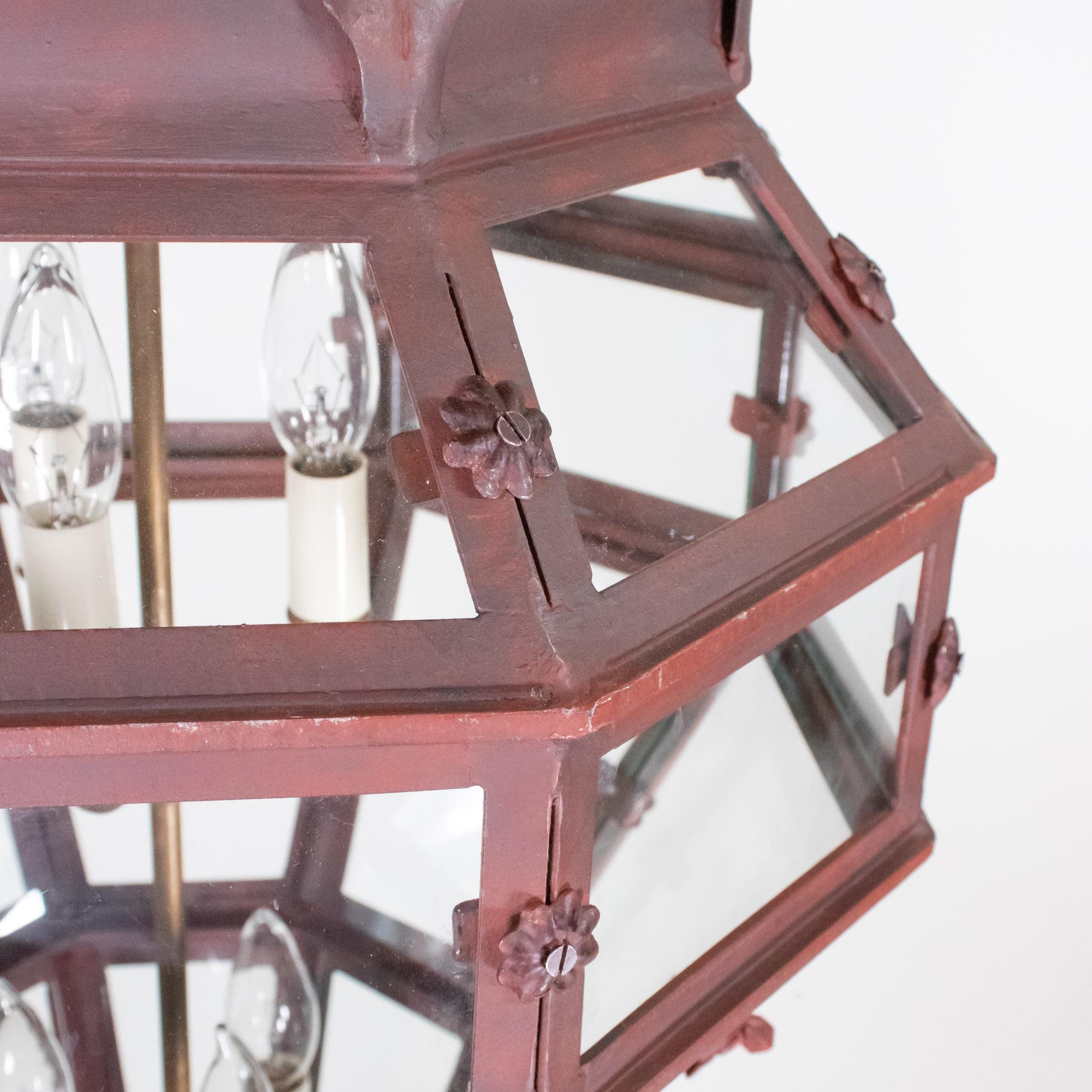 Pair of Large 19th/20th Century French Louis XVI Style Hand Wrought Lanterns For Sale 8