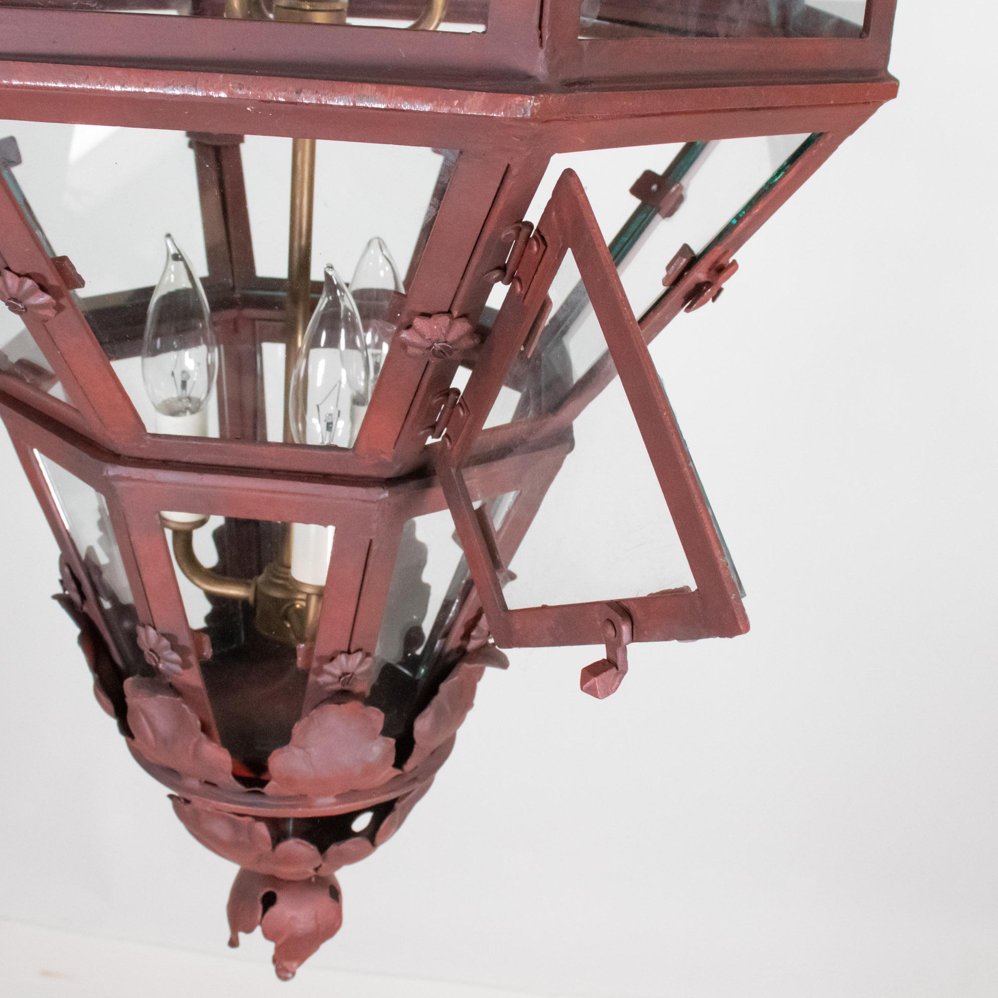 Pair of Large 19th/20th Century French Louis XVI Style Hand Wrought Lanterns For Sale 9