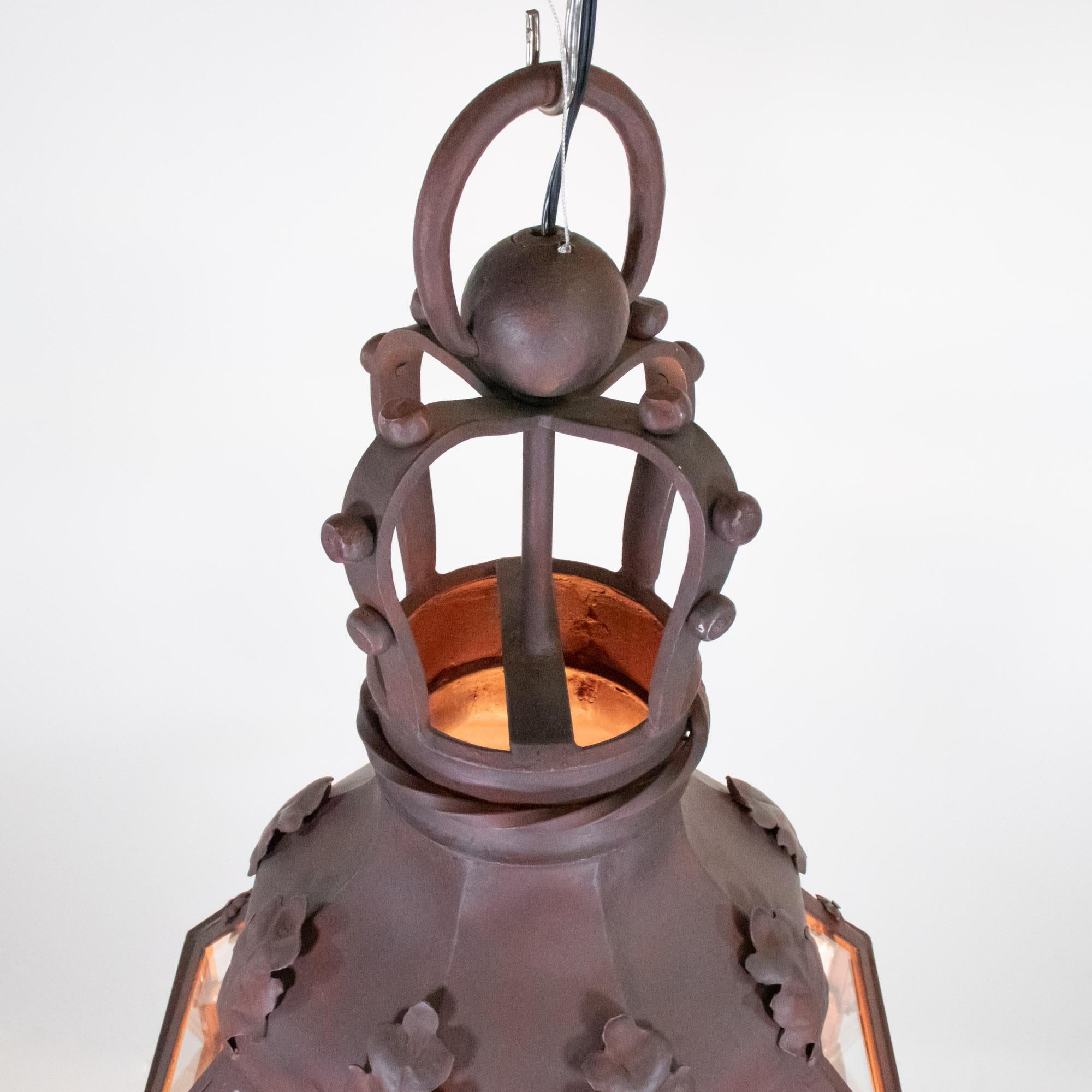 Pair of Large 19th/20th Century French Louis XVI Style Hand Wrought Lanterns For Sale 10