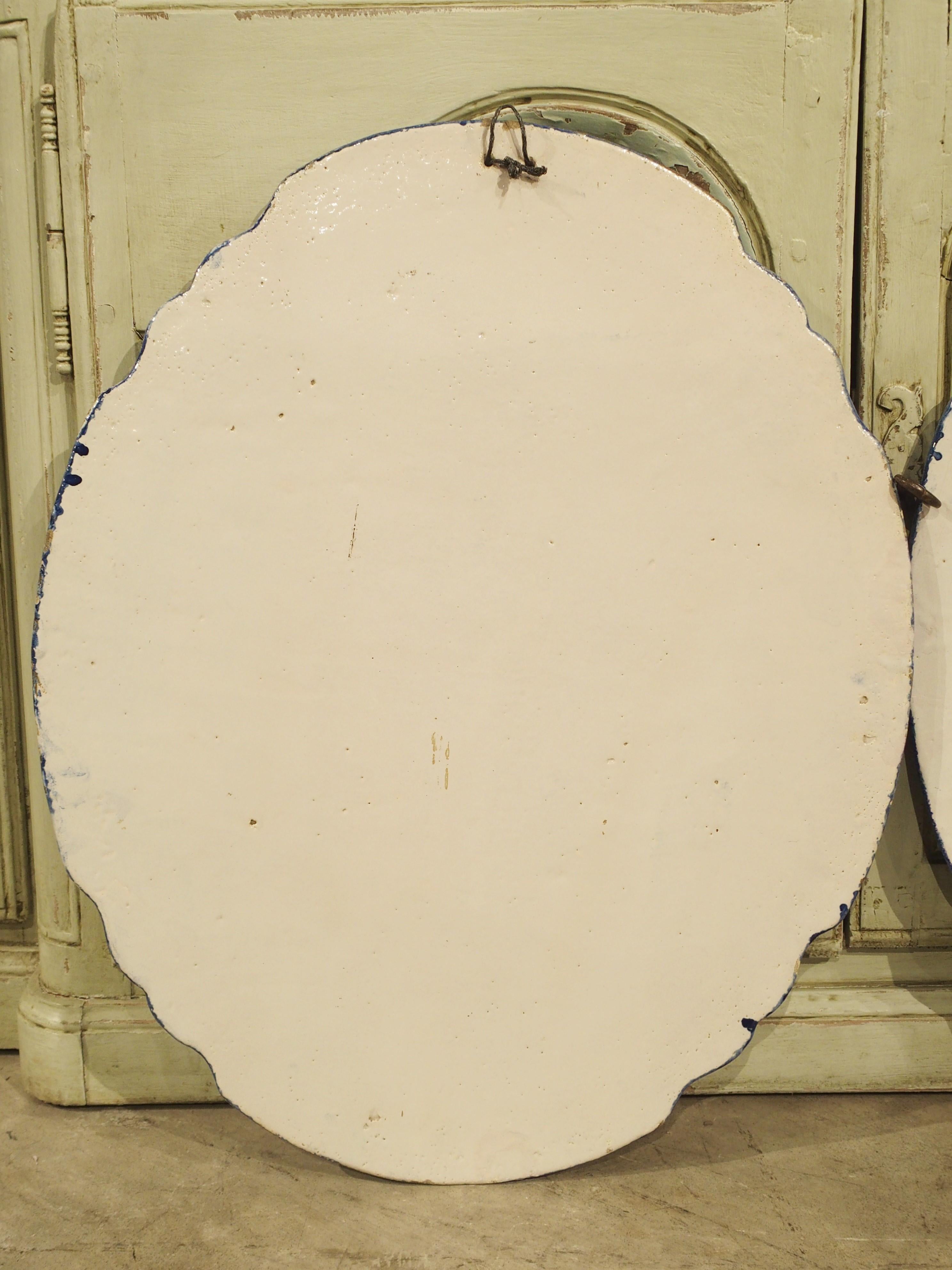 Pair of Large 19th Century Blue and White Delft Wall Plaques 13