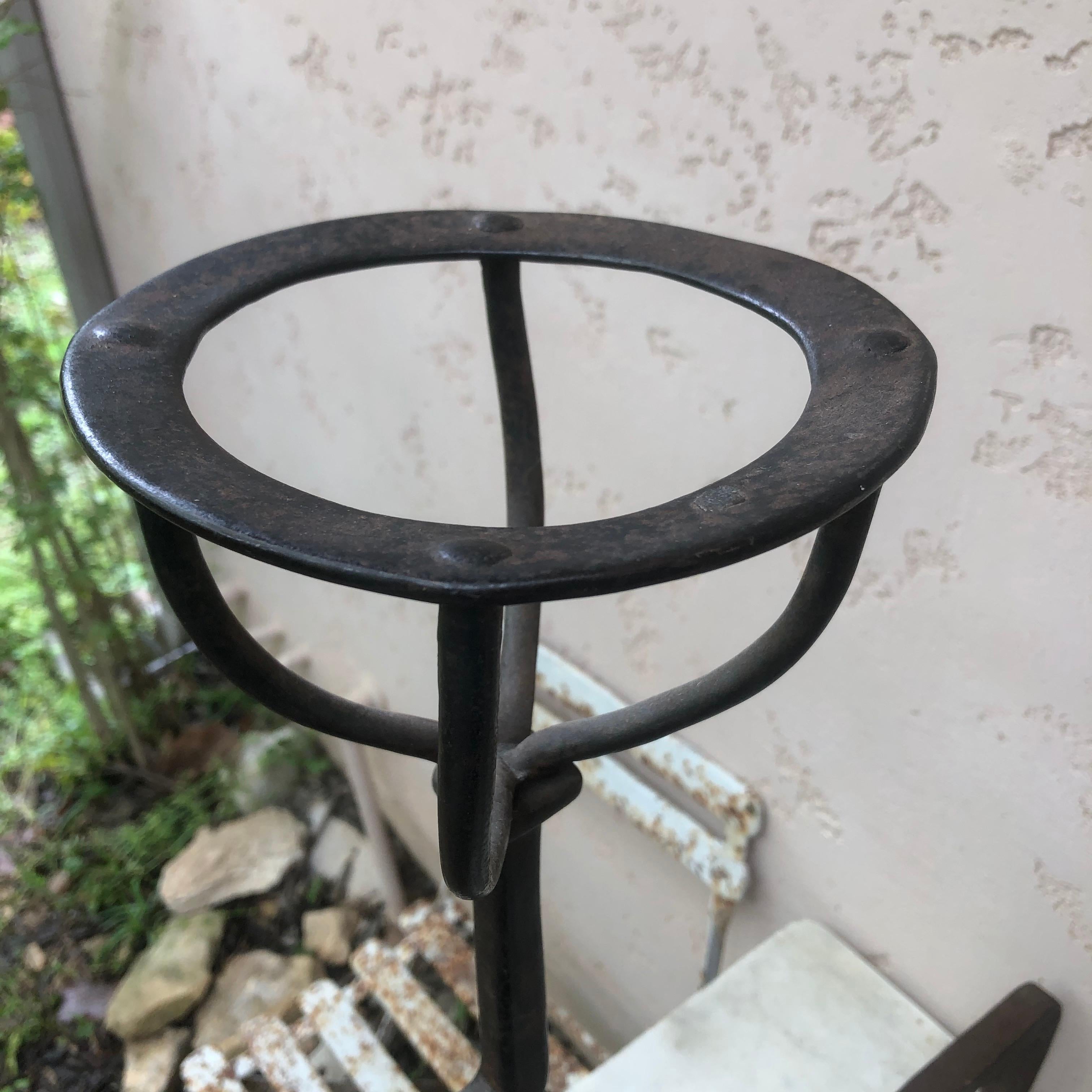 Pair of Large 19th Century Cast Iron Andirons In Good Condition For Sale In Austin, TX