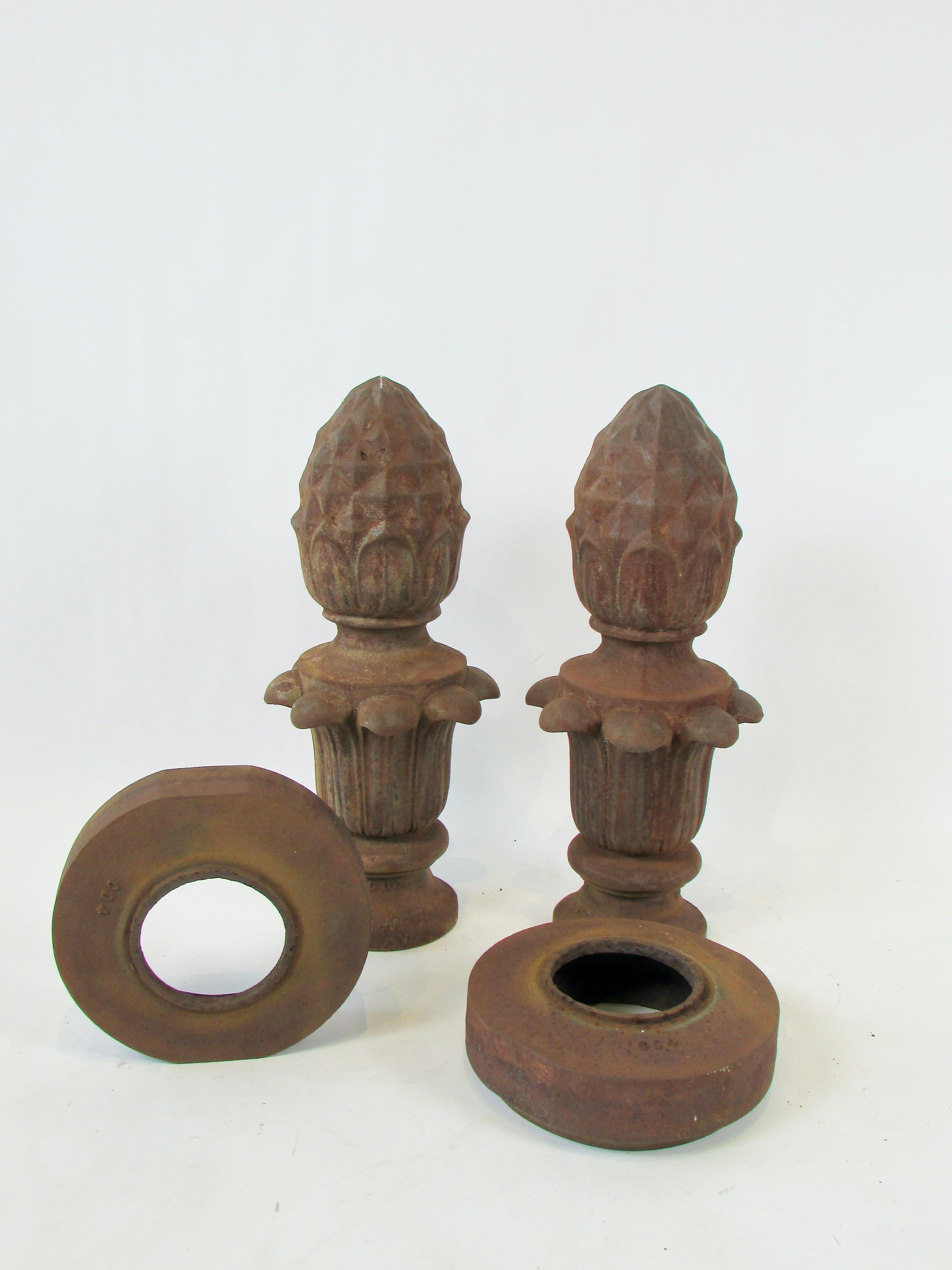 Pair of Large 19th Century Cast Iron Finials for Out Door Garden Sculpture For Sale 5