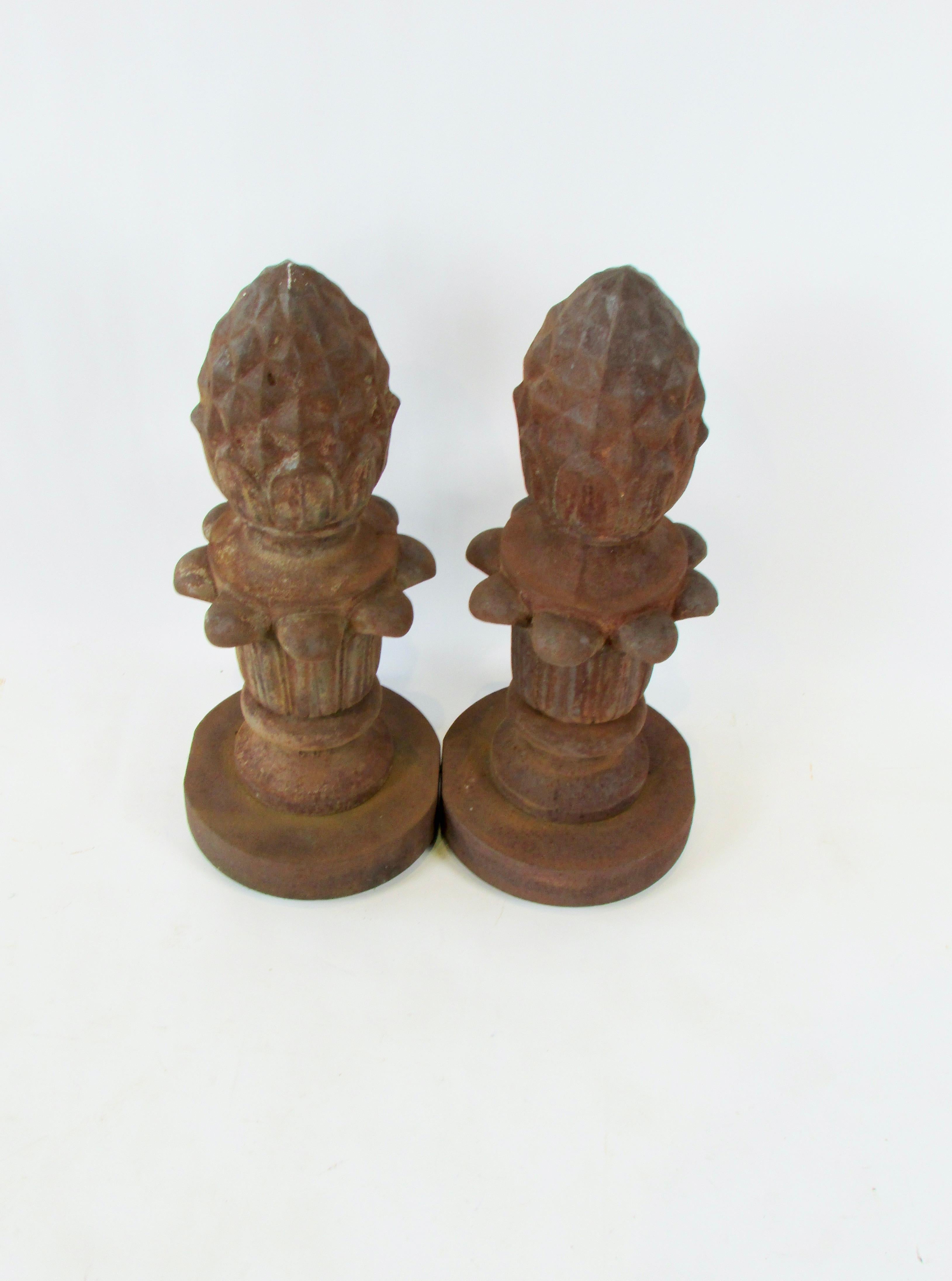 Pair of Large 19th Century Cast Iron Finials for Out Door Garden Sculpture For Sale 7