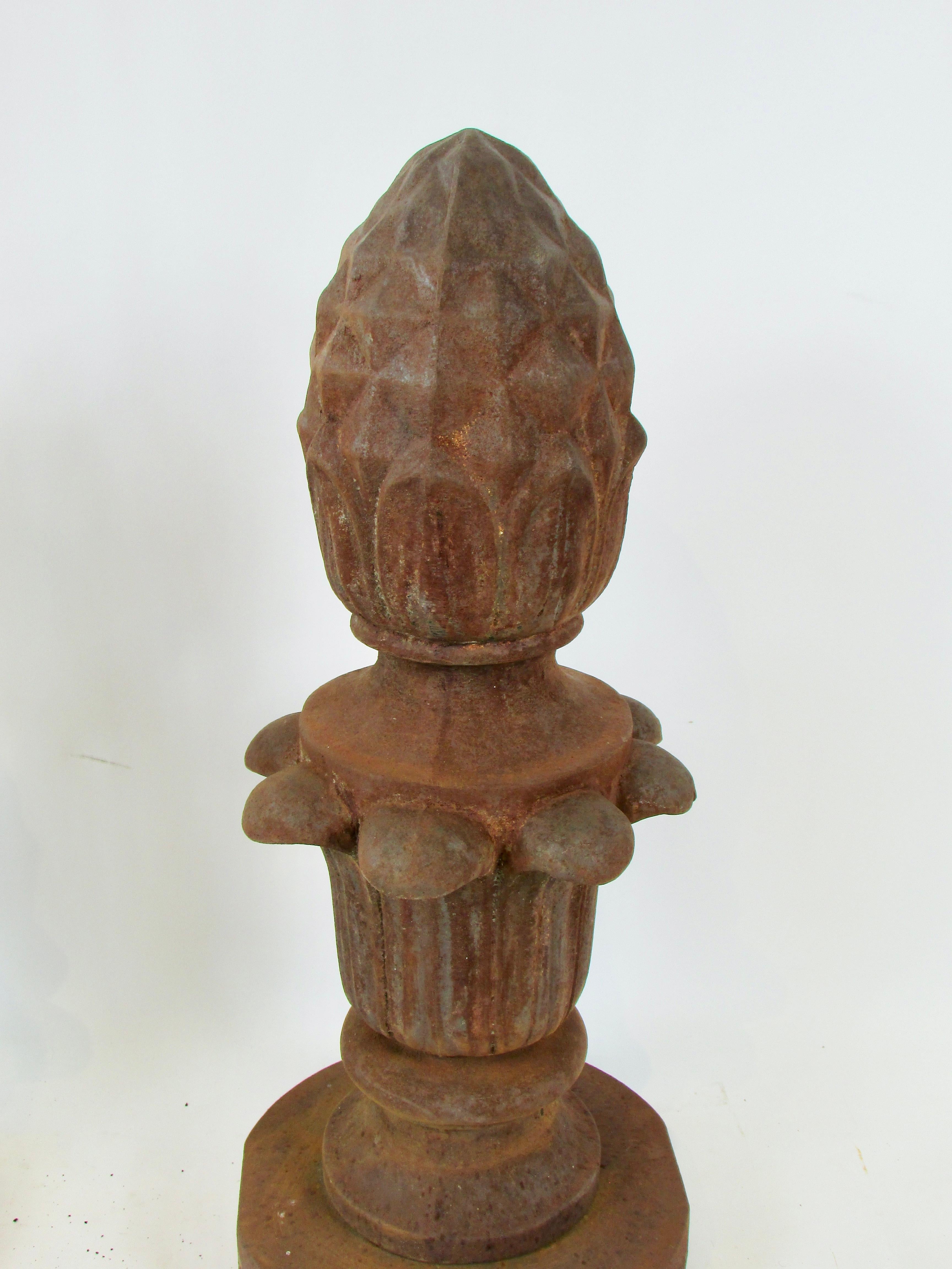 Pair of Large 19th Century Cast Iron Finials for Out Door Garden Sculpture For Sale 1