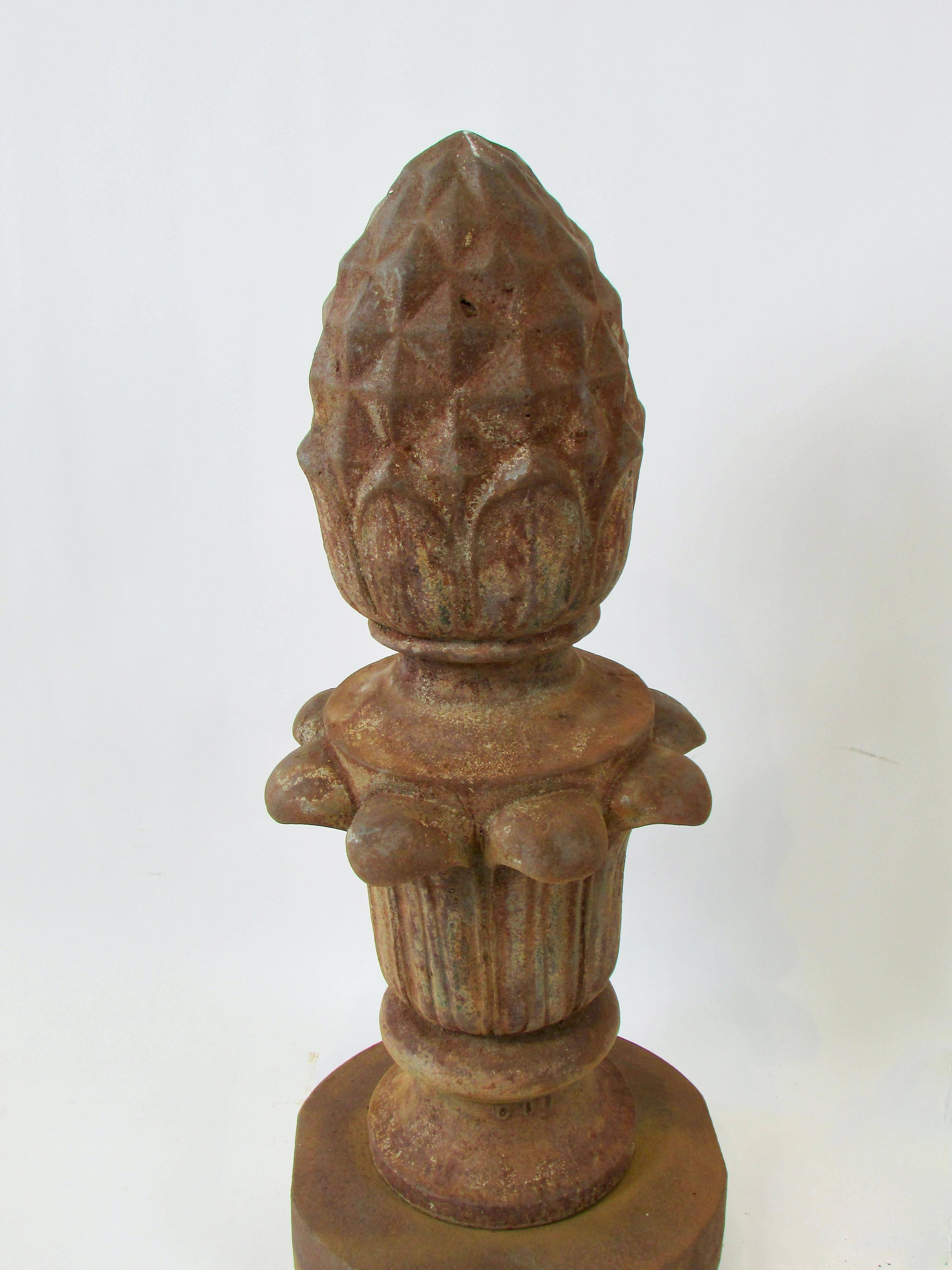 Pair of Large 19th Century Cast Iron Finials for Out Door Garden Sculpture For Sale 2