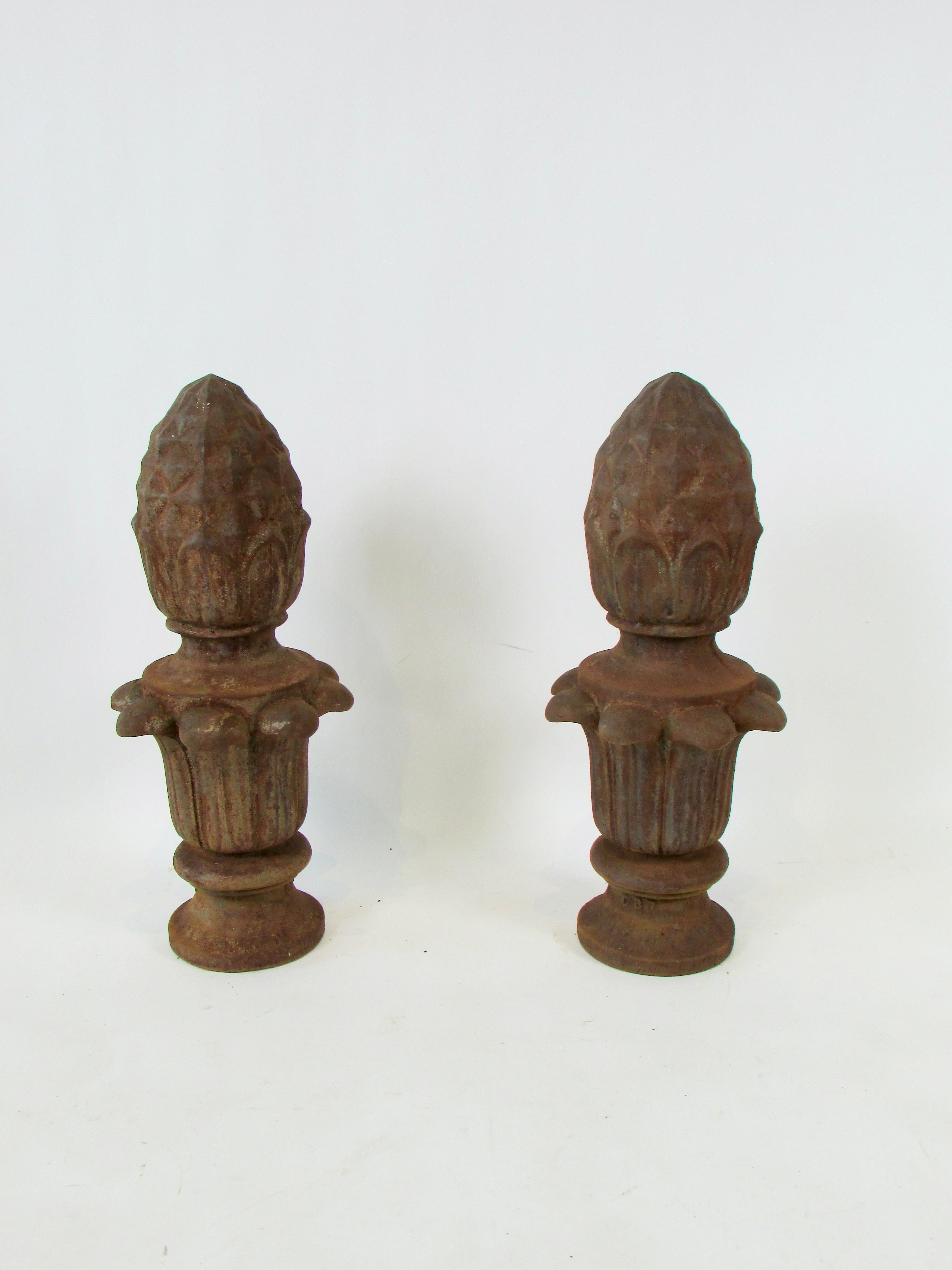 Pair of Large 19th Century Cast Iron Finials for Out Door Garden Sculpture For Sale 3