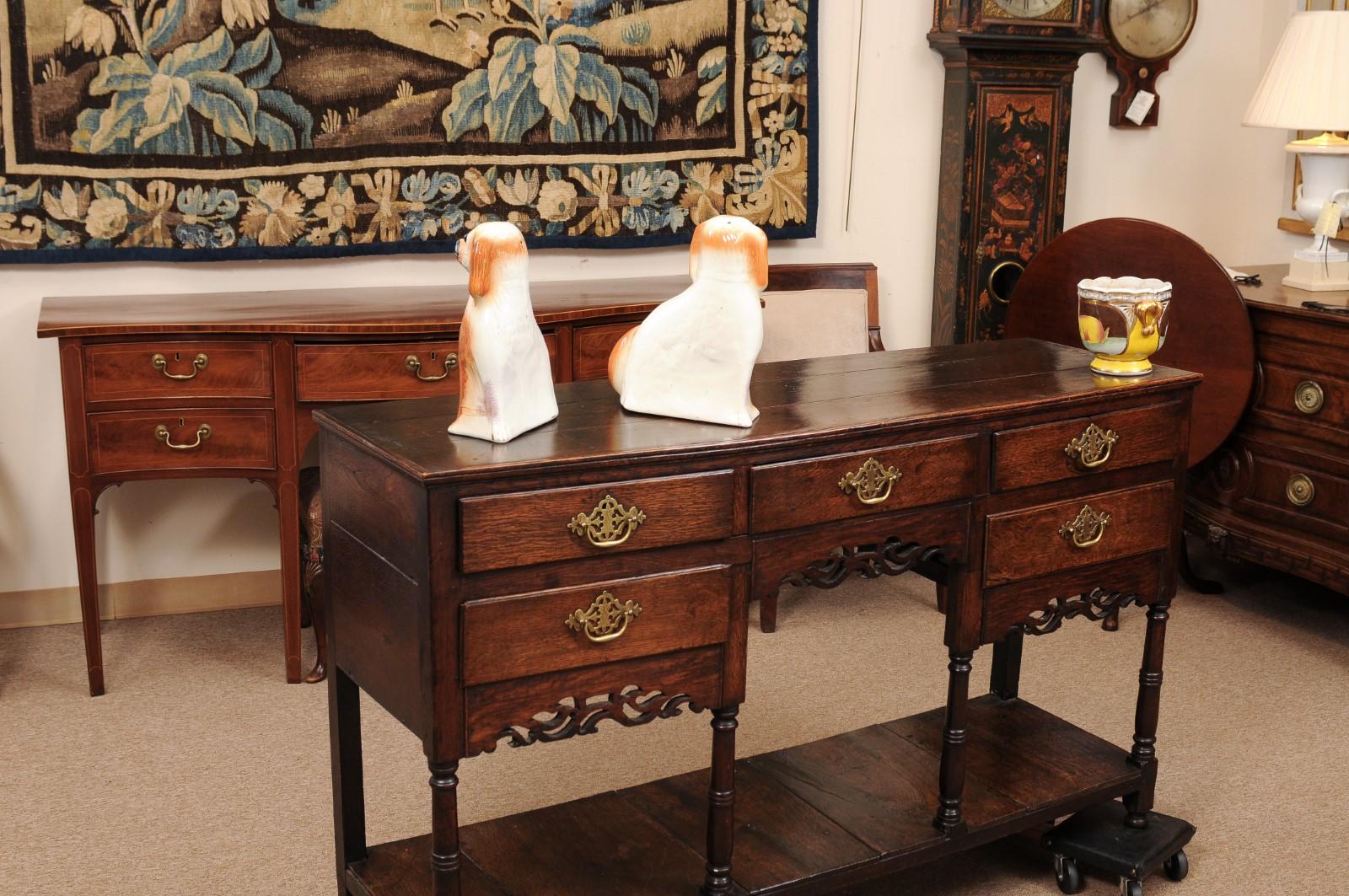 Pair of Large 19th Century English Staffordshire Dogs For Sale 4
