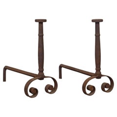 Pair of Large 19th Century French Andirons
