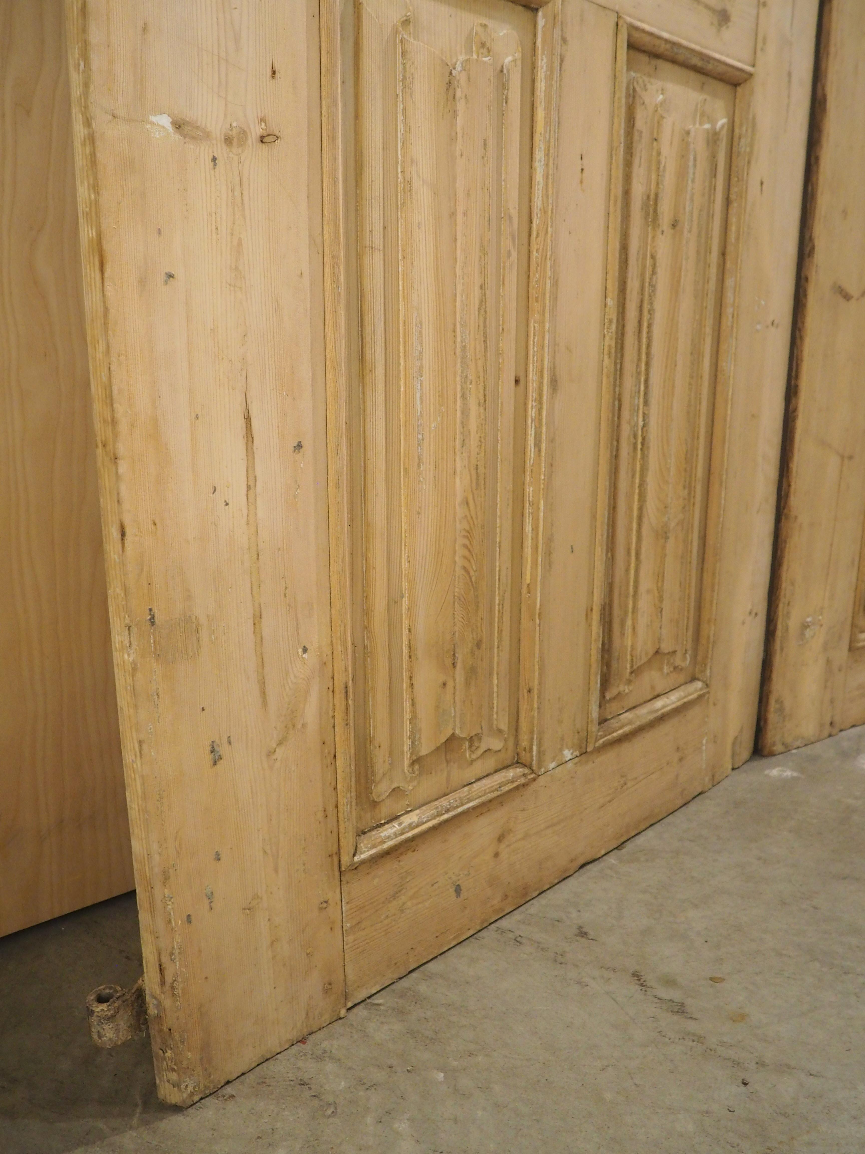 Pair of Large 19th Century French Gothic Style Doors in Carved Pine 2