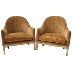 Pair of Large 19th Century French Louis XVI Style Bergere Chairs