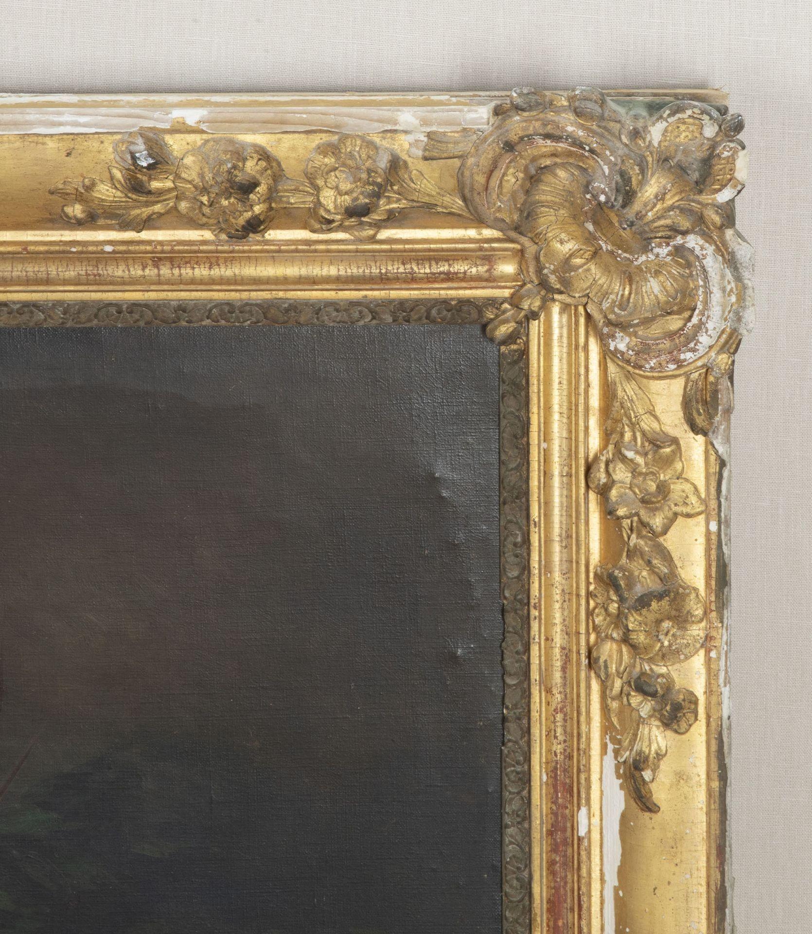 Zwei große französische Stillleben aus dem 19. Jahrhundert in Öl auf Leinwand, in vergoldeten Rahmen mit Gesso, beide signiert A. Bechard. Auf dem einen sind Spargelbündel, Kirschen und ein Käse unter einer Glaskuppel abgebildet, die das Licht