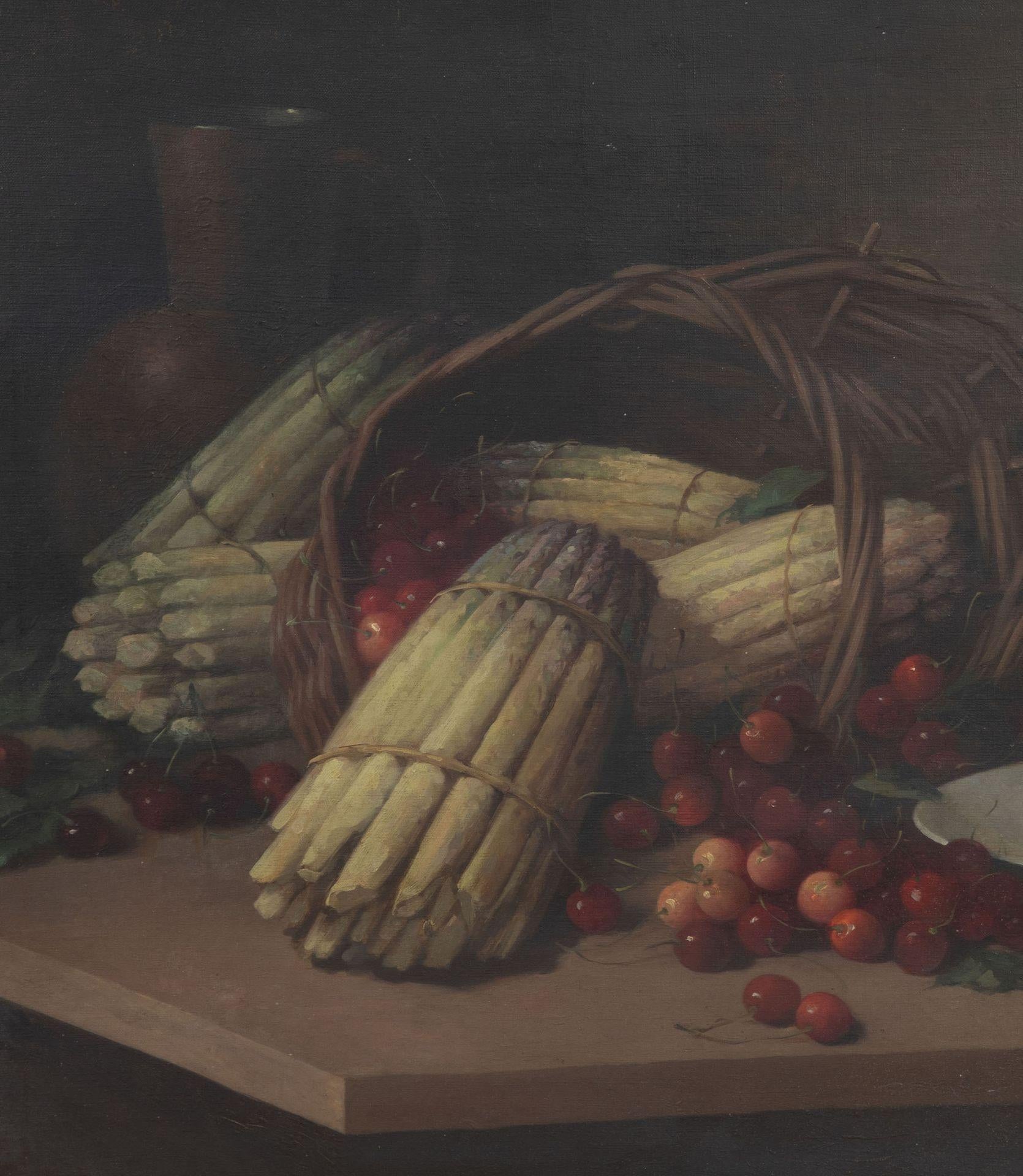 Paar große französische Stillleben aus dem 19. Jahrhundert in Öl auf Leinwand im Angebot 3