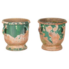Pair of Large 19th Century French Terracotta Castelnaudry Planters