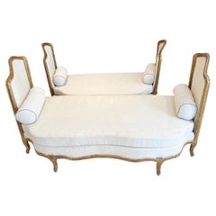 Used Pair of Large 19th Century Gilded Louis XV Banquettes