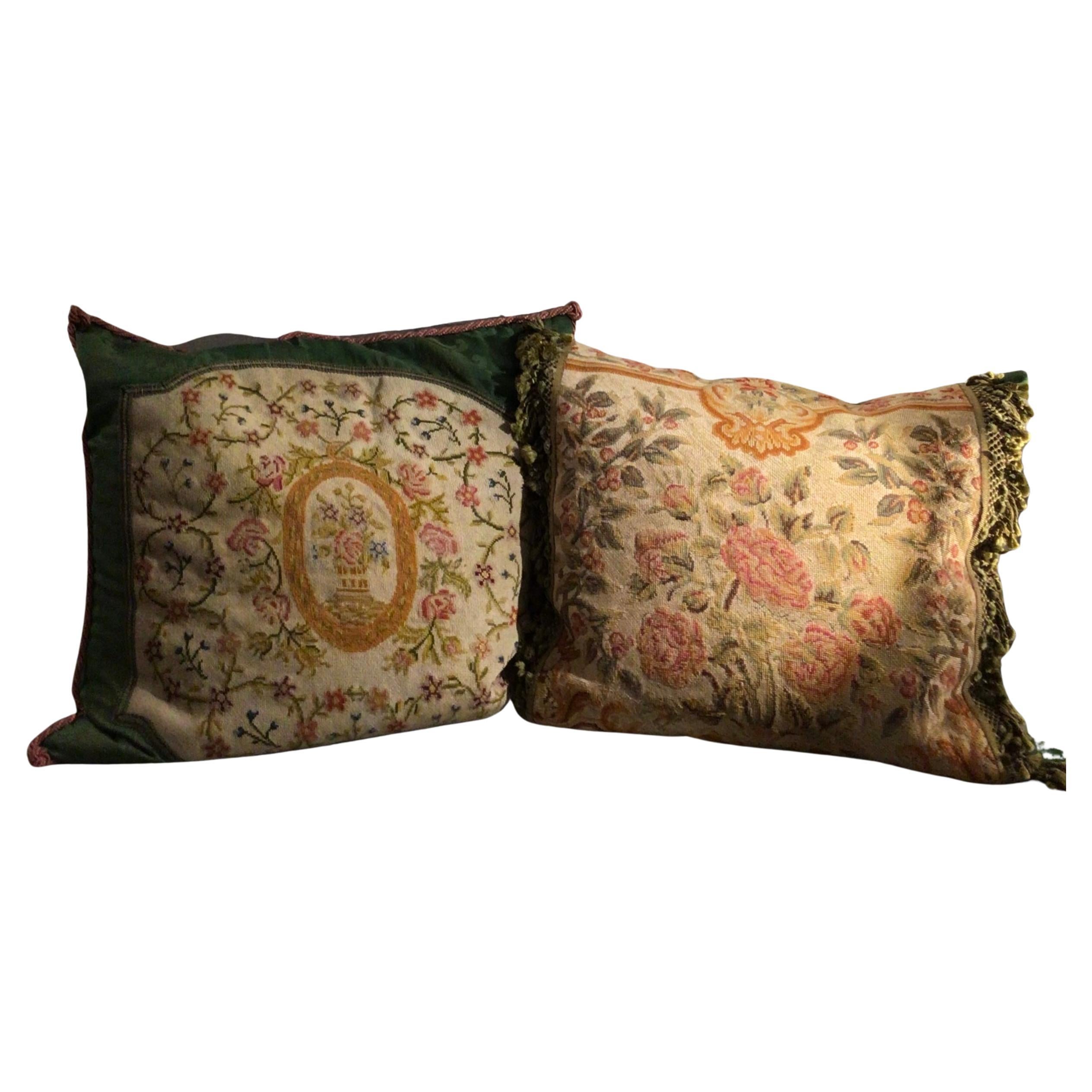 Long Damask Cushion For Sale at 1stDibs