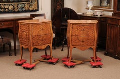 Pair of Large 19th Century Italian Walnut Commodini