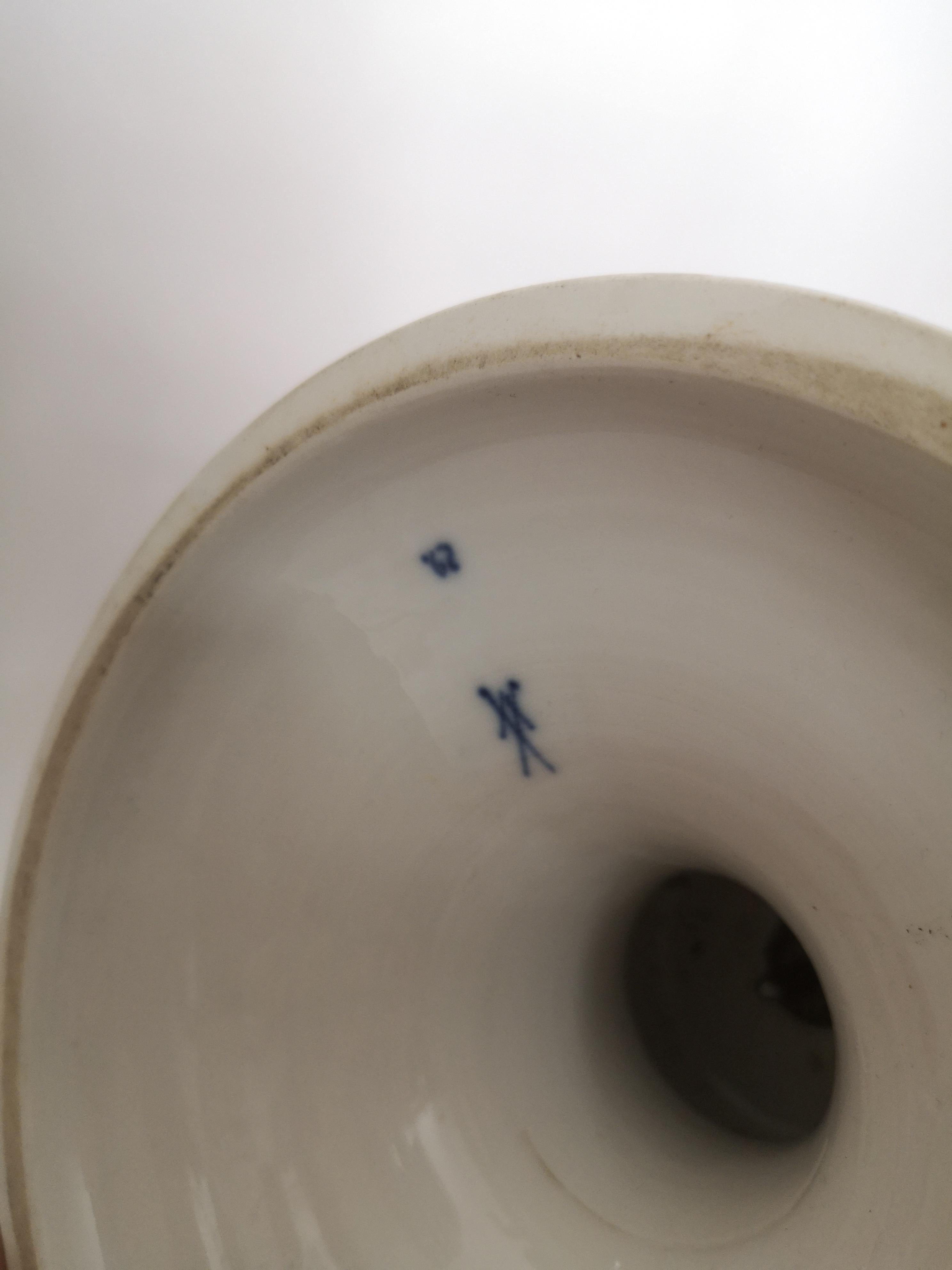 Pair of Large 19th Century Meissen Vases For Sale 7
