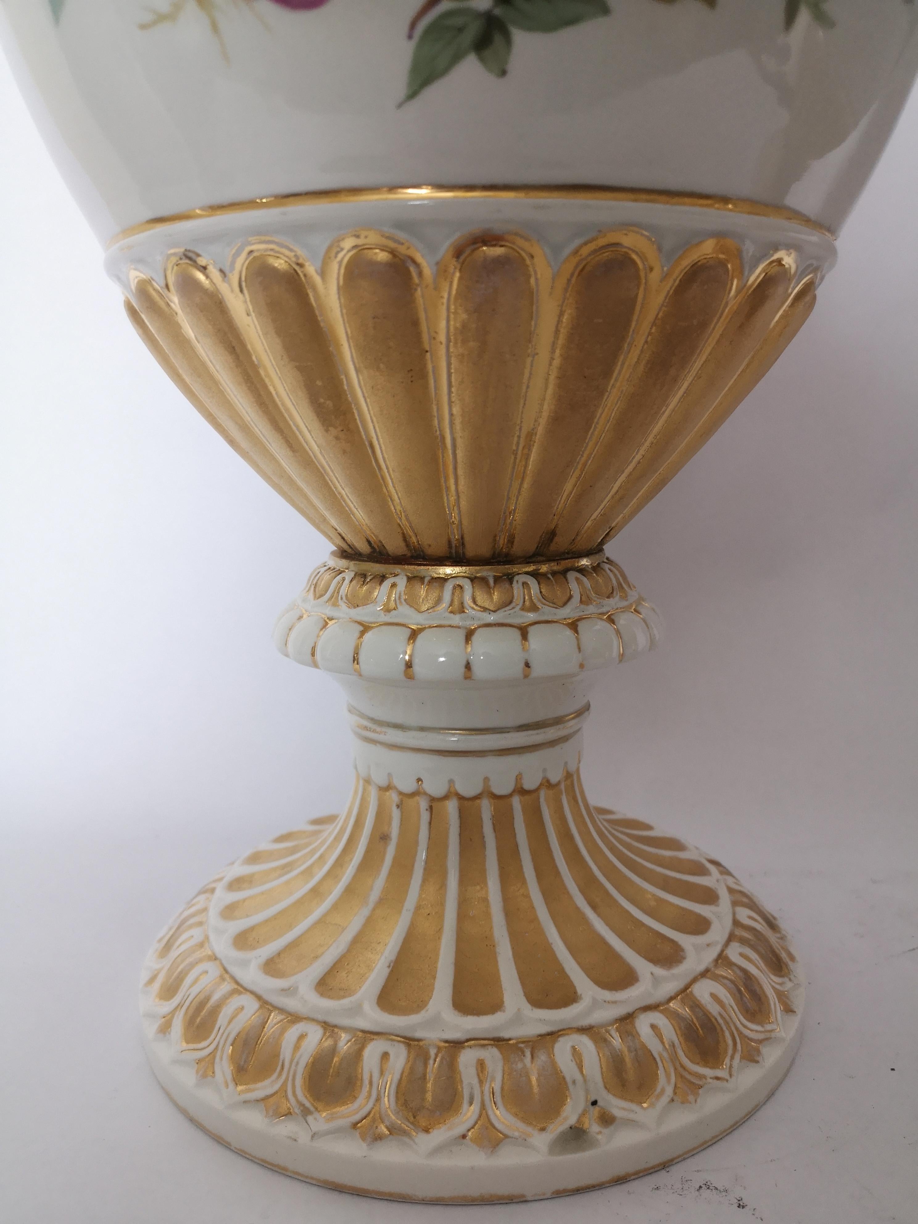 Porcelain Pair of Large 19th Century Meissen Vases For Sale