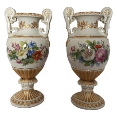 Pair of Large 19th Century Meissen Vases