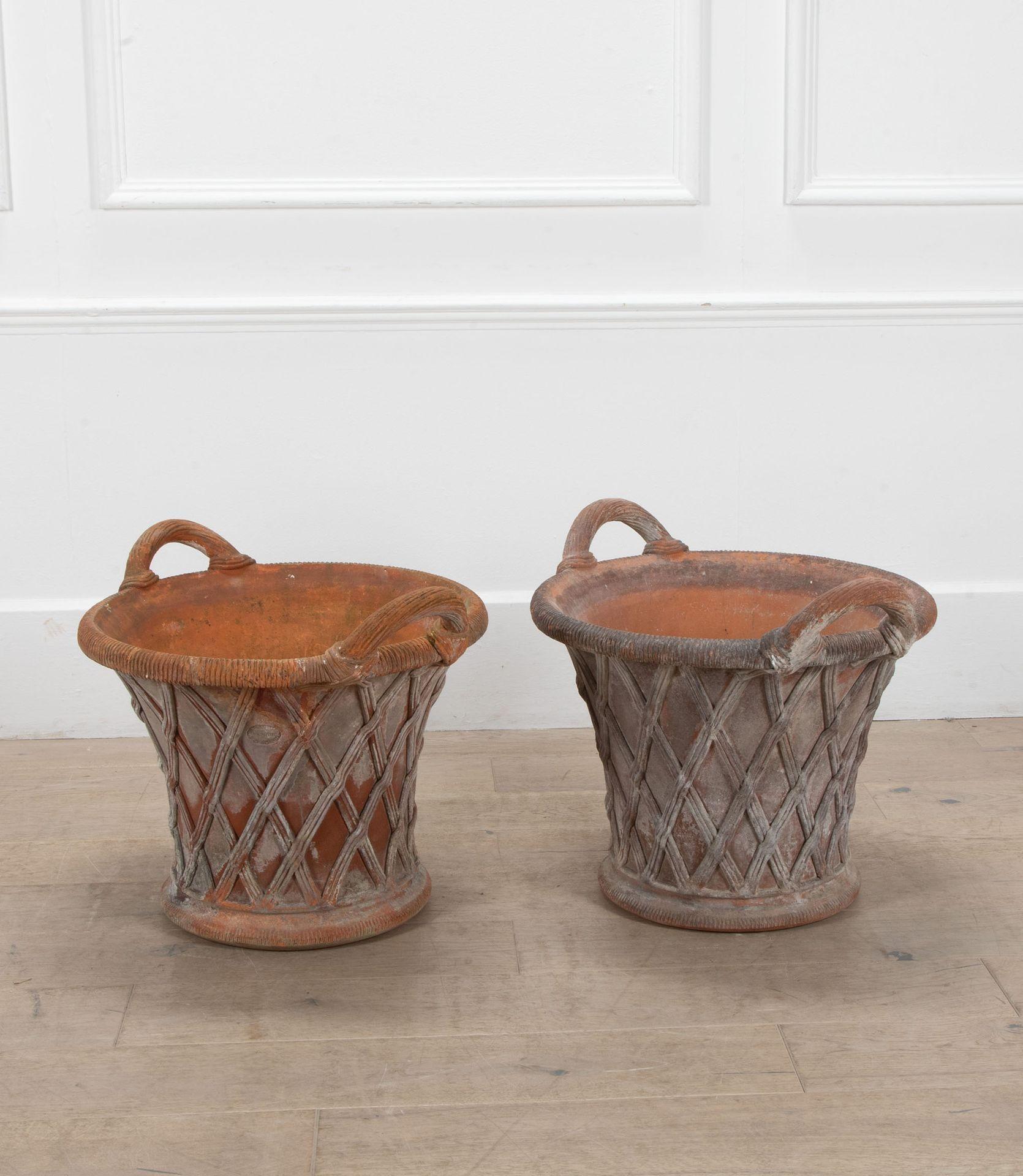 Pair Of Large 19th Century Royal Pottery Terracotta Garden Urns 3