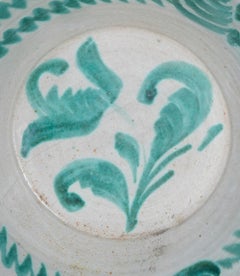 Pair of Large 19th Century Spanish Fajalauza Lebrillo Bowls